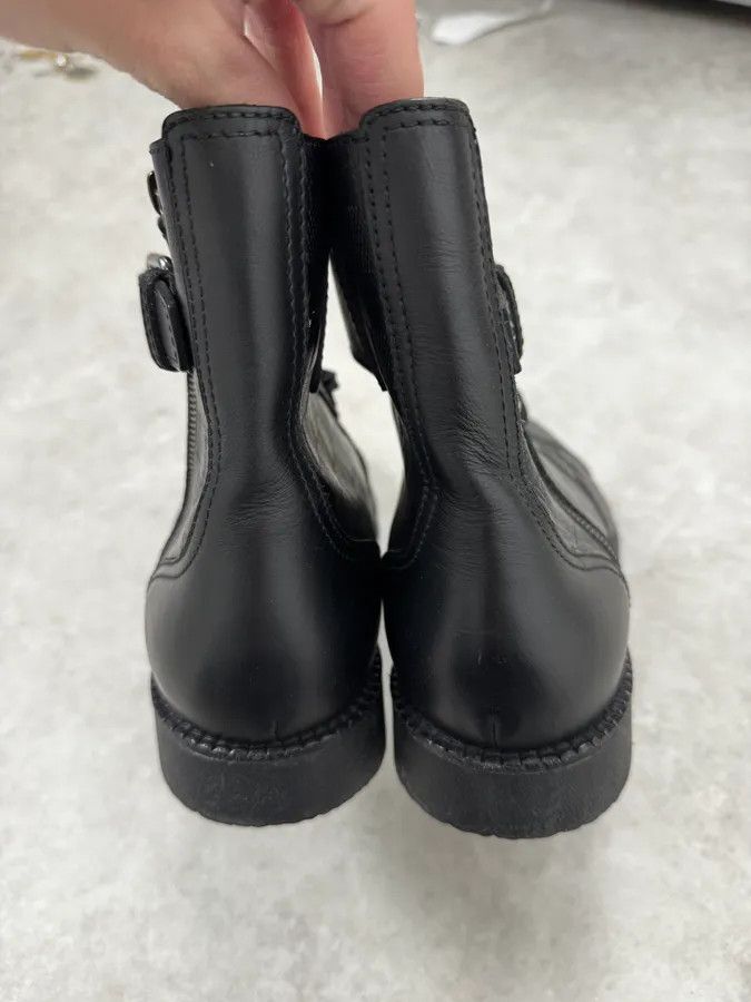 Louis Vuitton Louis Vuitton Black Leather Damier Clash Combat Boots Size US 10 / EU 43 - 5 Thumbnail