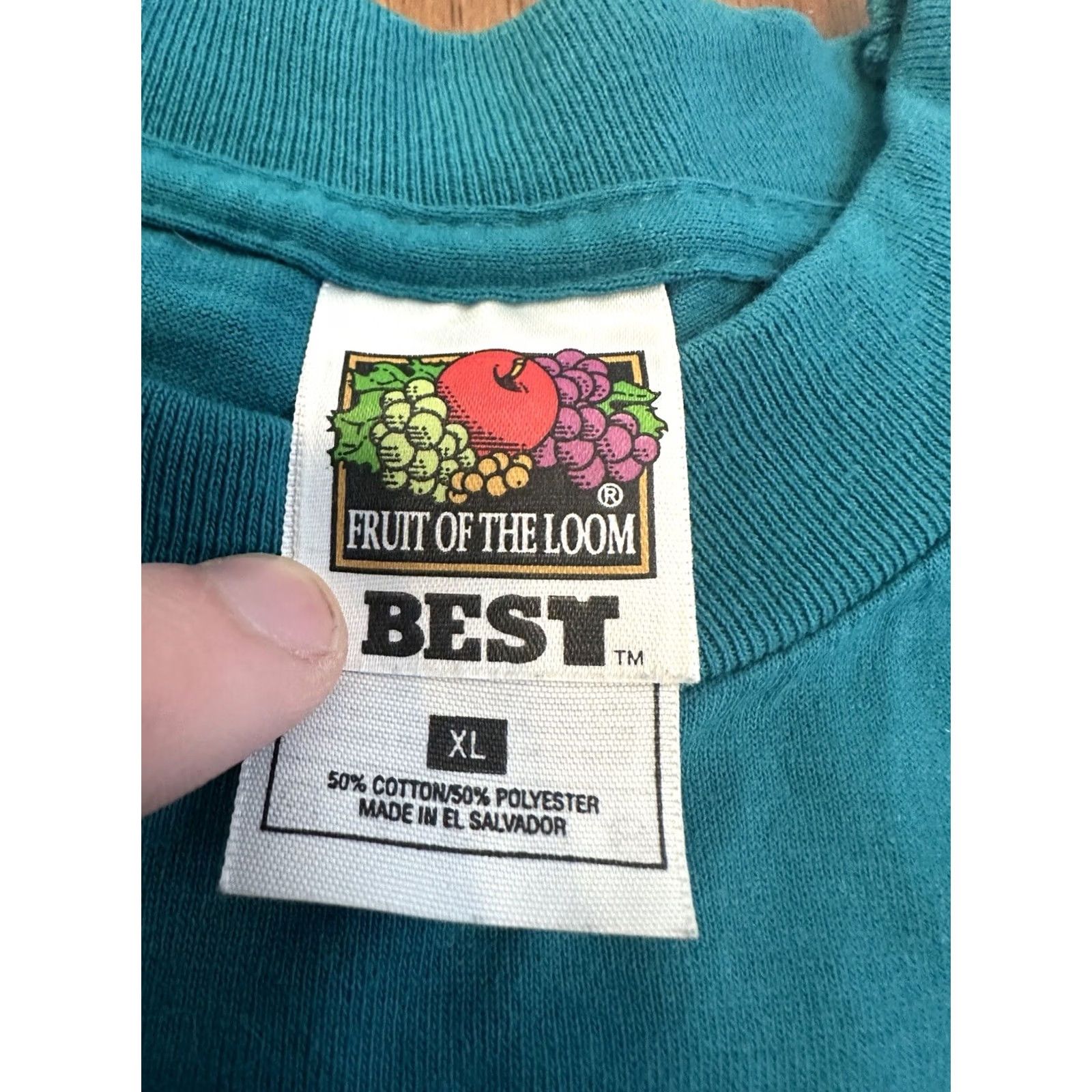 Fruit Of The Loom VINTAGE Fruit of the Loom T-Shirt XL Blue 90s Honey Bear Happy Bee Size US XL / EU 56 / 4 - 5 Thumbnail