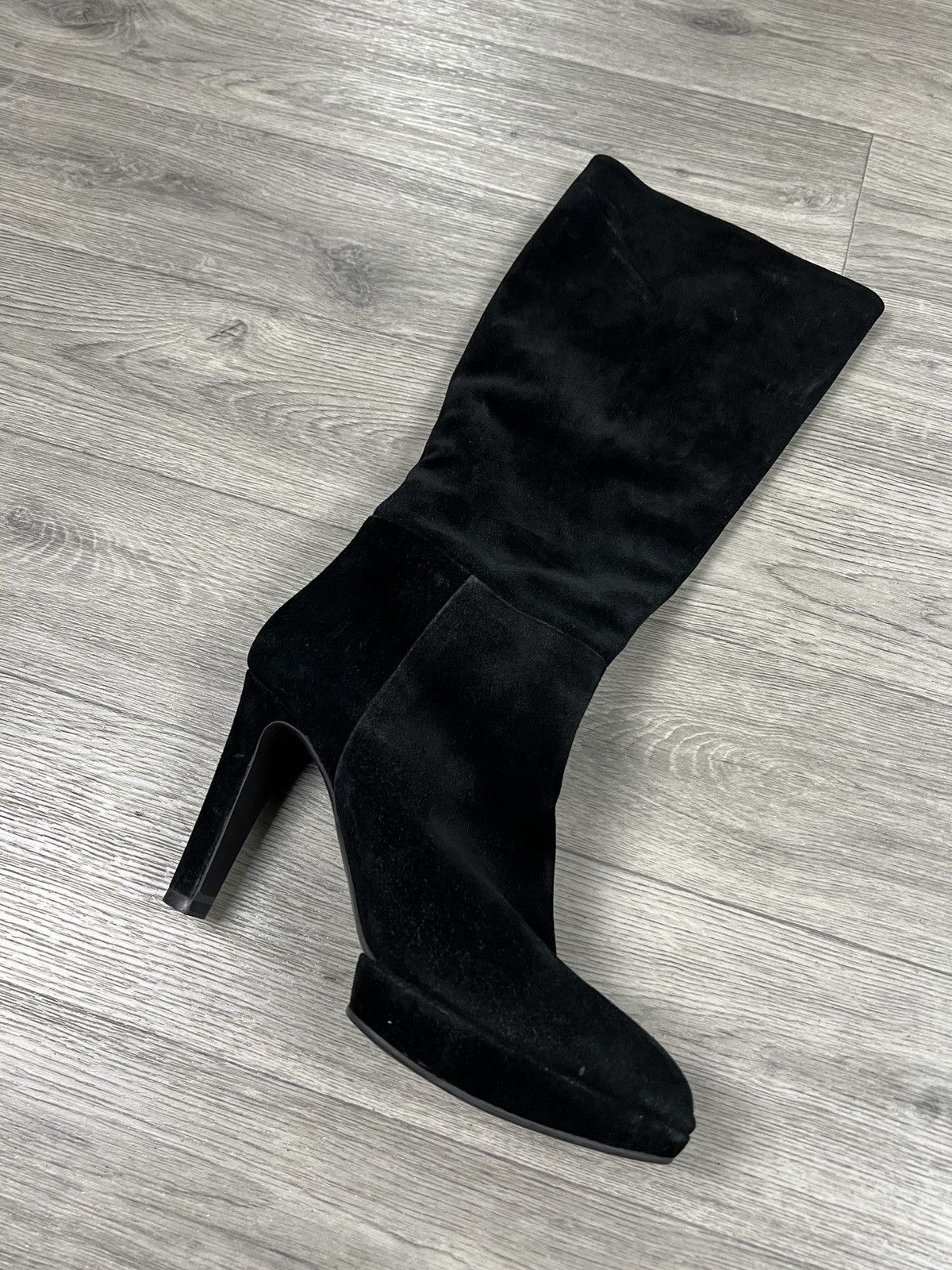 Hugo Boss WOMEN’S HUGO BOSS KNEE BOOTS IN SUEDE AND LEATHER Size US 10 / IT 40 - 4 Thumbnail