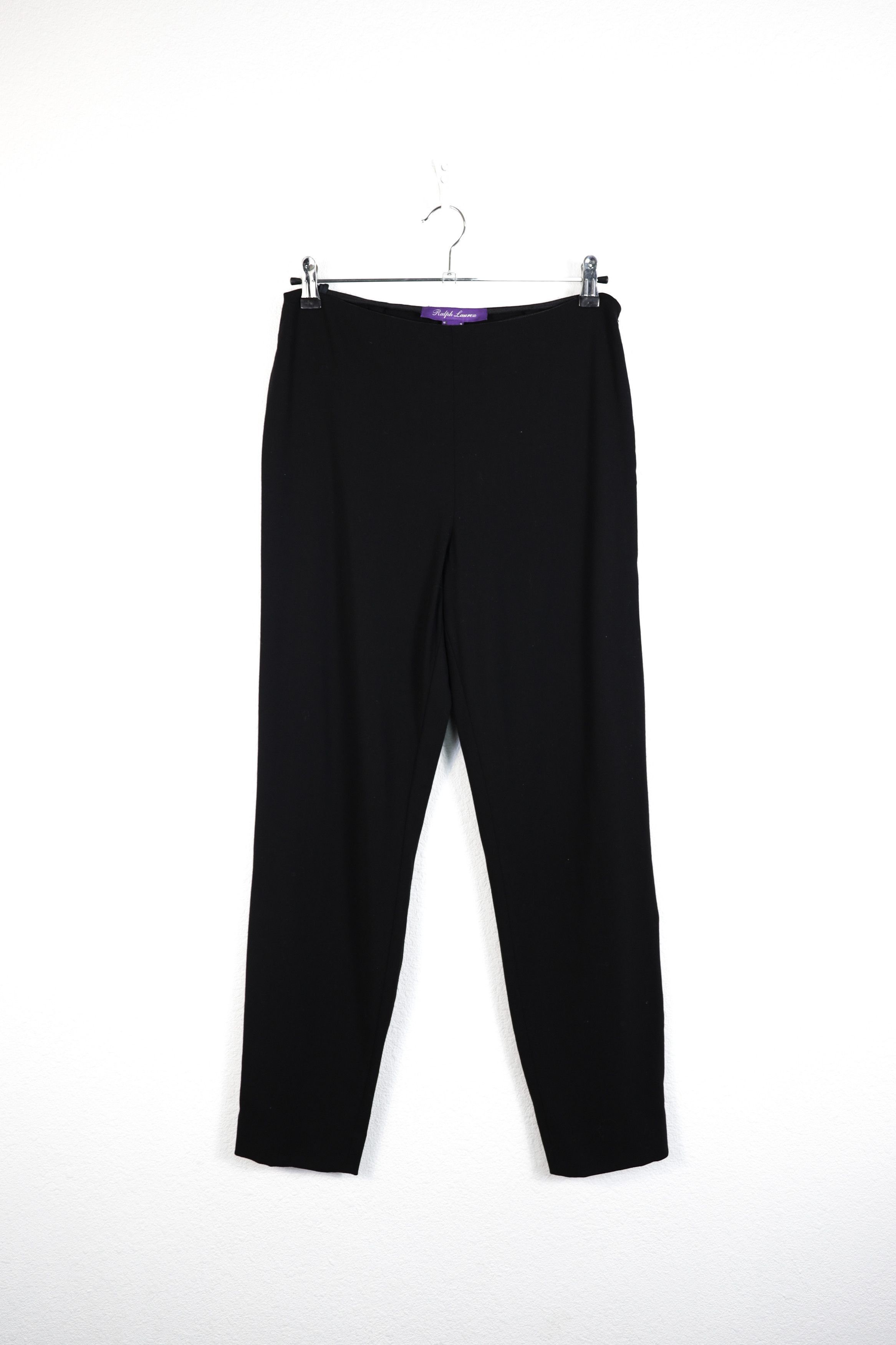 Polo Ralph Lauren × Ralph Lauren Purple Label Womens Ralph Lauren Purple Label Black Wool Pants Trousers Size 32" / US 10 / IT 46 - 1 Thumbnail