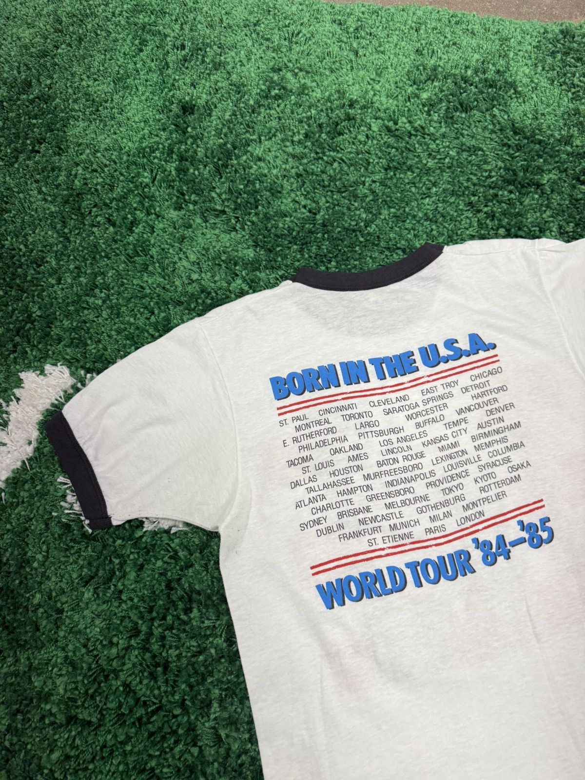 Vintage GRAIL 1984 Bruce Springsteen Born In The USA Ringer Large Size US L / EU 52-54 / 3 - 9 Thumbnail
