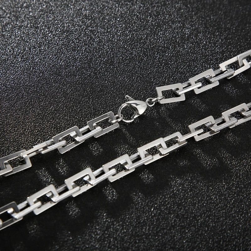 Jewelry Square Blade Chain Trendy Necklace Size ONE SIZE - 3 Thumbnail