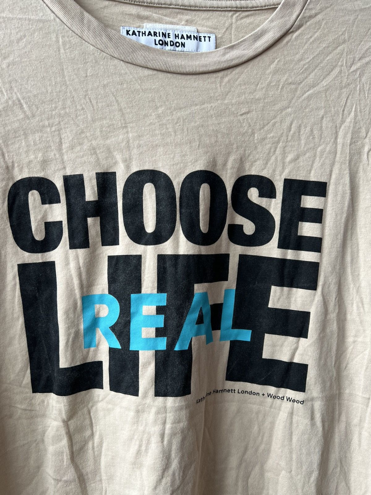 Katharine Hamnett London KATHARINE HAMNETT X WOOD WOOD “CHOOSE REAL LIFE” LONG SLEEVE Size US XL / EU 56 / 4 - 4 Thumbnail