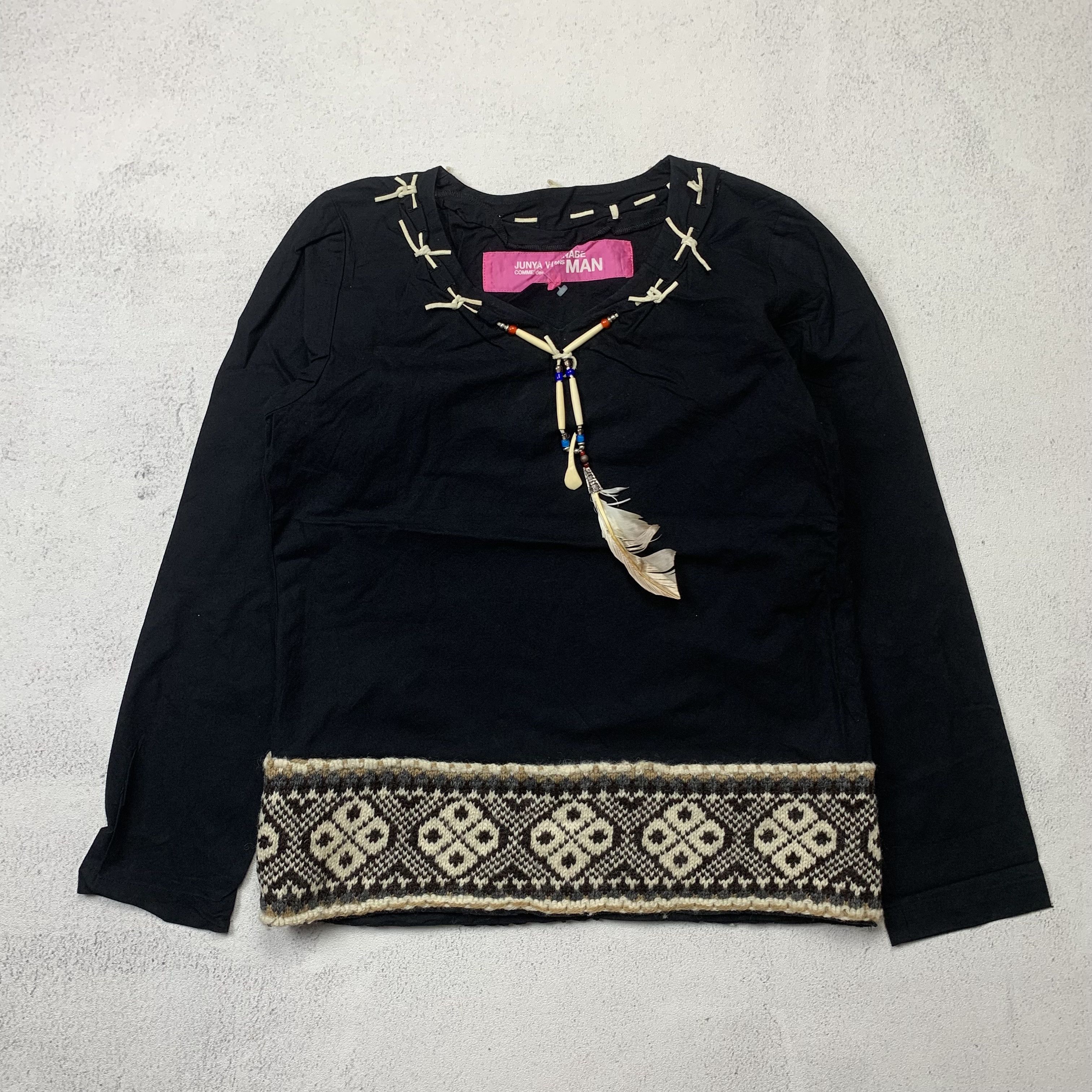 Comme des Garcons Vintage Junya Watanabe CDG Longsleeve Tshirt Size S / US 4 / IT 40 - 1 Thumbnail