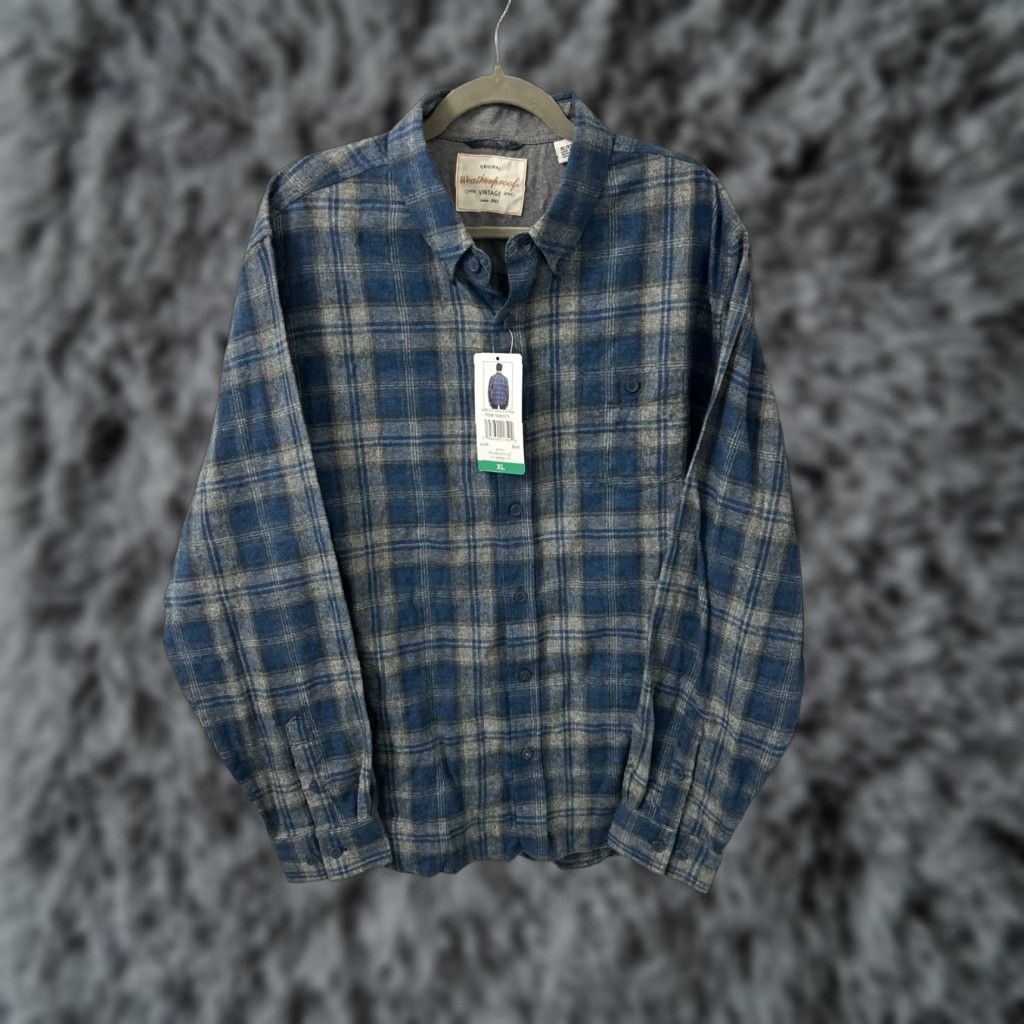 Weatherproof Weatherproof Vintage Shirt Mens XL Blue Gray Plaid Button Down L/S NWT Size US XL / EU 56 / 4 - 1 Thumbnail