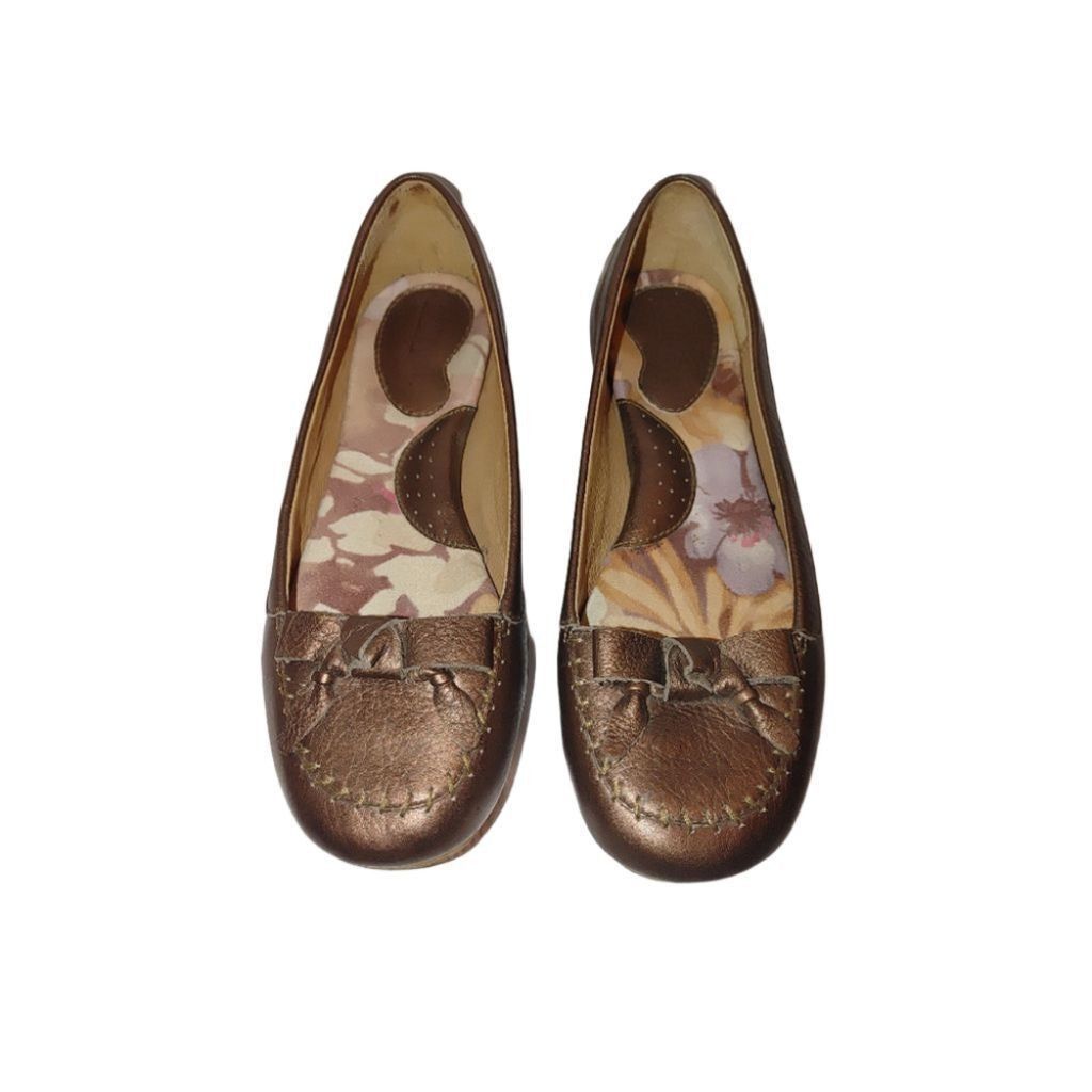 Born Born Louise Metallic Bronze Leather Ballet Flats Size 7.5 Size US 7.5 / IT 37.5 - 11 Thumbnail