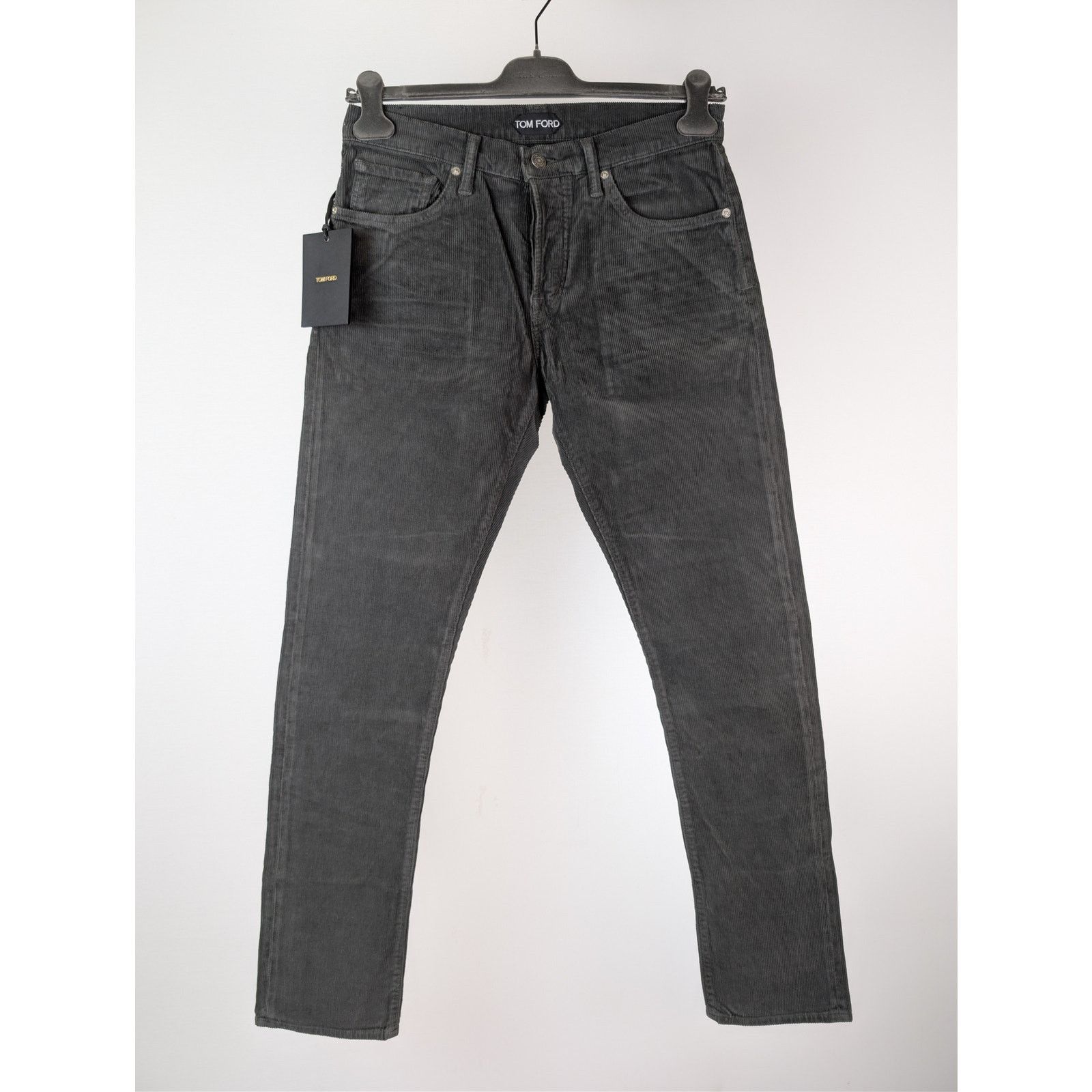 Tom Ford o1rshd1 Slim Fit Coated Denim Jeans in Black / Grey Size US 34 / EU 50 - 2 Thumbnail