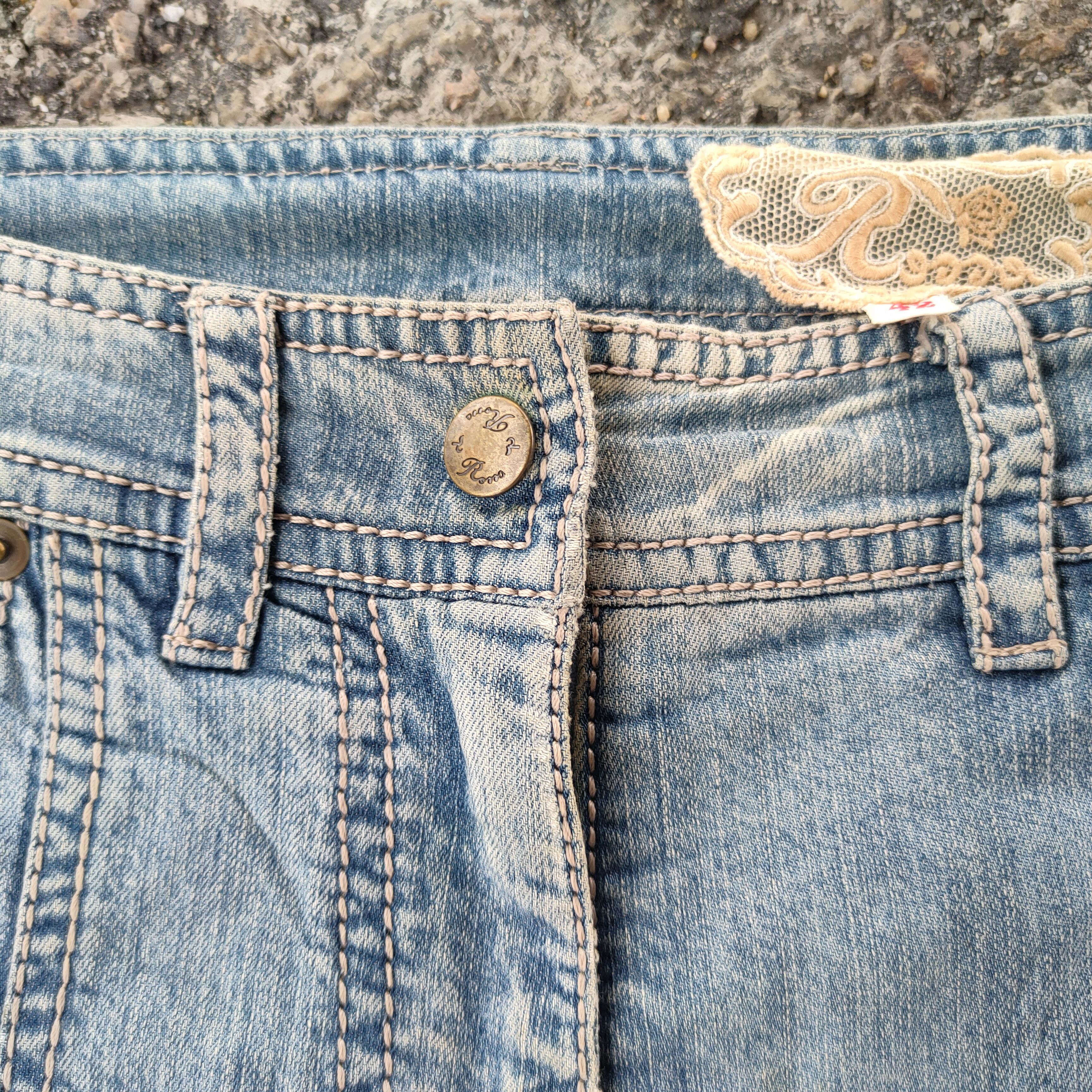 Japanese Brand × Jean × Vintage FLARE VINTAGE ROSS WOMAN FADED RIPPED JEANS DENIM PANTS Size US 28 / EU 44 - 4 Thumbnail