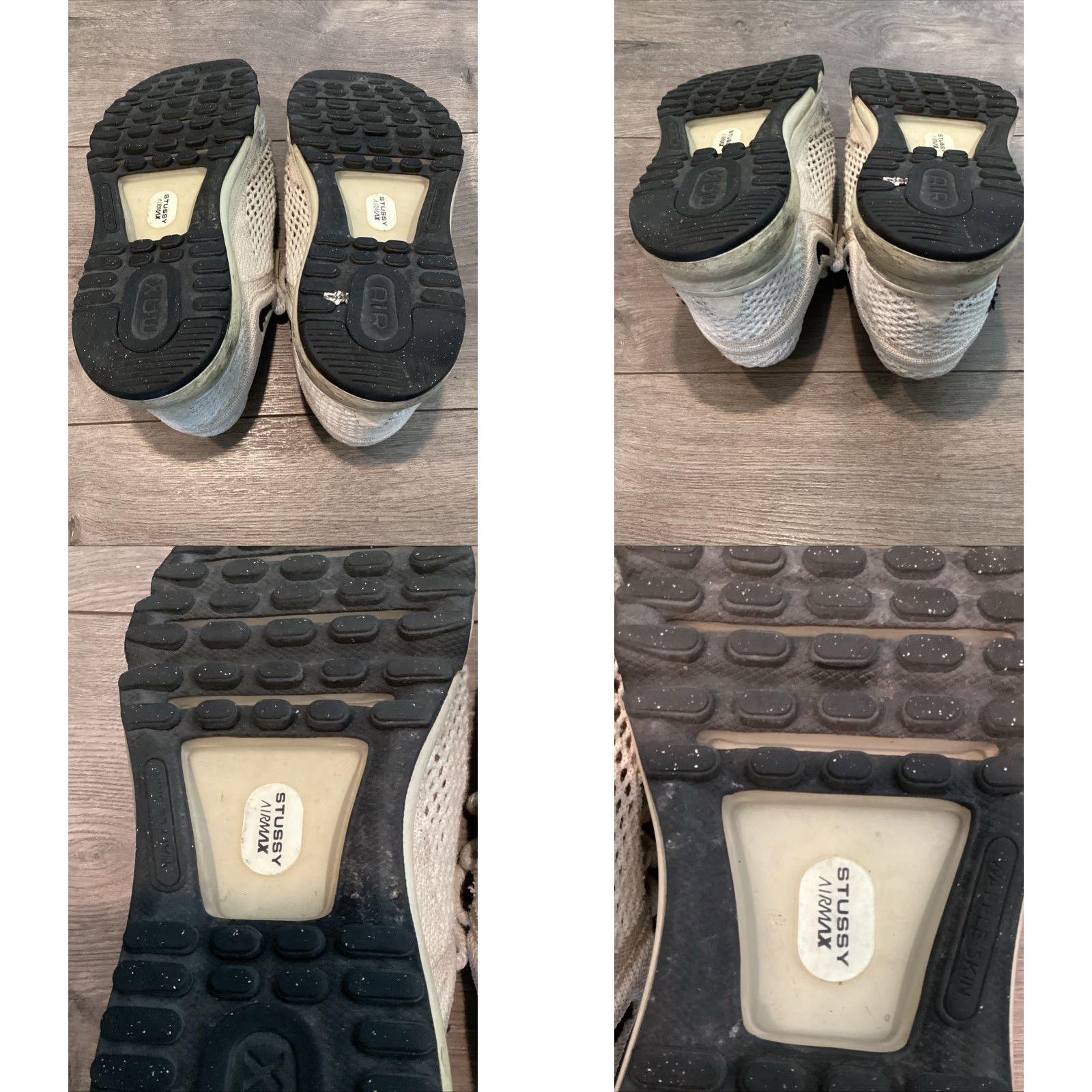 Nike Nike Stussy x Air Max 2013 Fossil Text Textile Sneaker Low Top Lace Up Size 5.5 Unisex Adults US 5.5 Fossil/Black/Fossil DM6447-200 Size US 6 / EU 39 - 9 Thumbnail