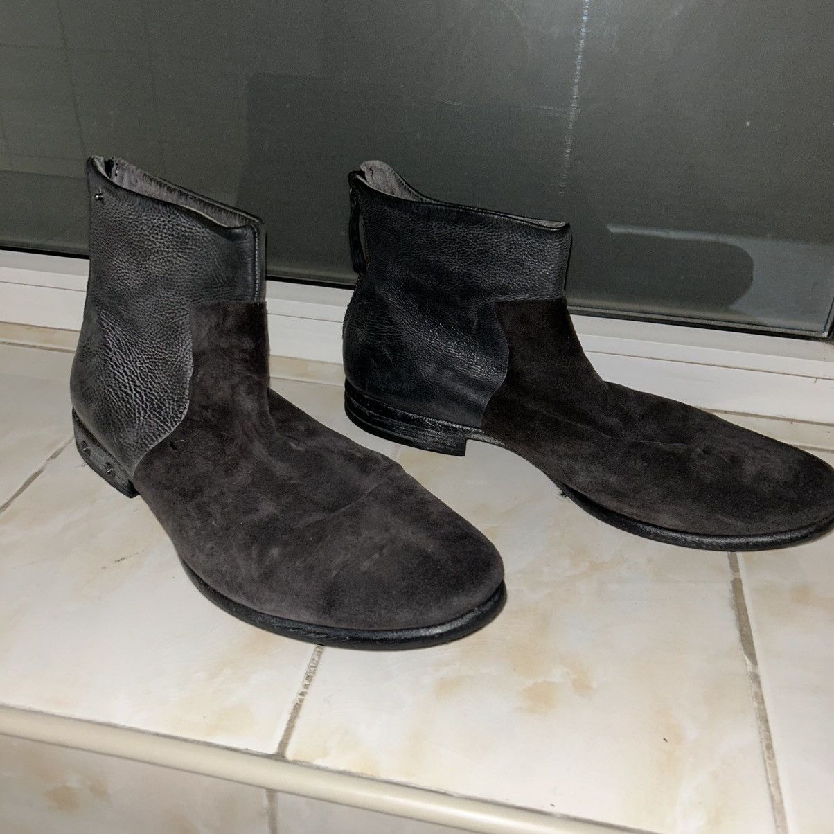 Diesel Diesel Archive Leather Chronar Chelsea Boot Back Zip Suede Size US 11 / EU 44 - 2 Thumbnail