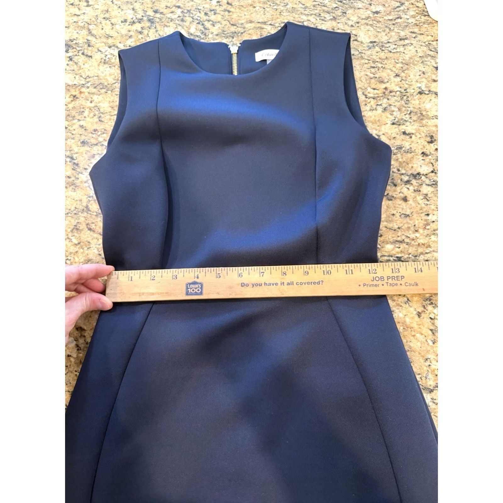 Calvin Klein Calvin Klein Dress Sleeveless Black Scuba Sheath Princess Seam Size 2 Women Knee Length Size XS / US 0-2 / IT 36-38 - 5 Thumbnail