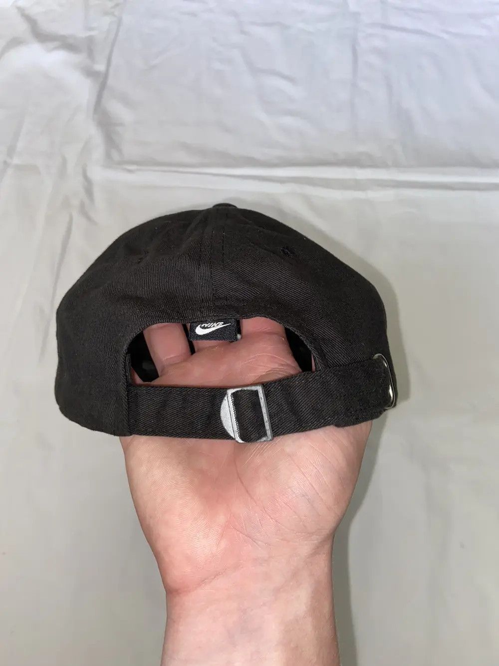 Nike VINTAGE BLACK Y2K NIKE BASEBALL CAP HAT CENTRE LOGO DRILL Size ONE SIZE - 5 Thumbnail