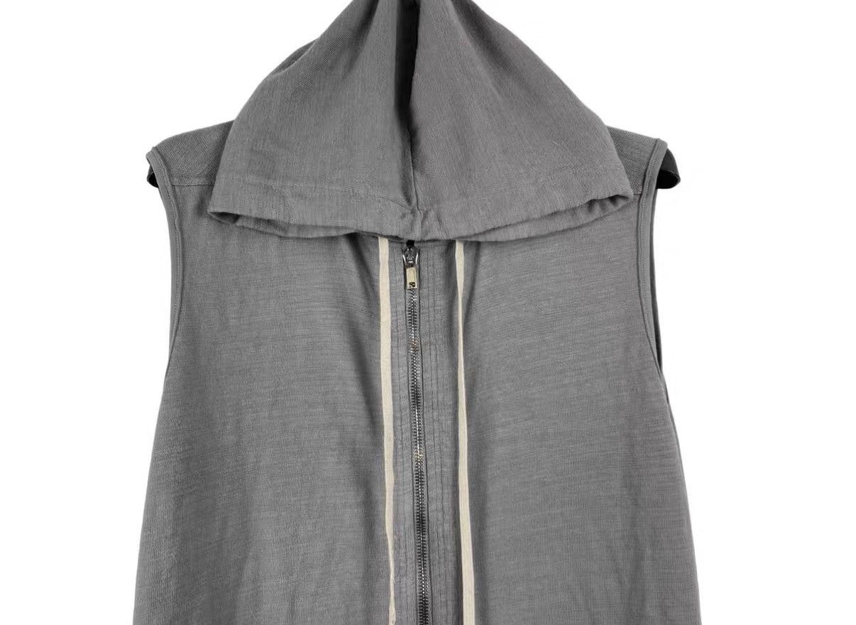Rick Owens Rick Owens DRKSHDW Grey Sleeveless Zip Hoodie J31 Size US L / EU 52-54 / 3 - 3 Thumbnail