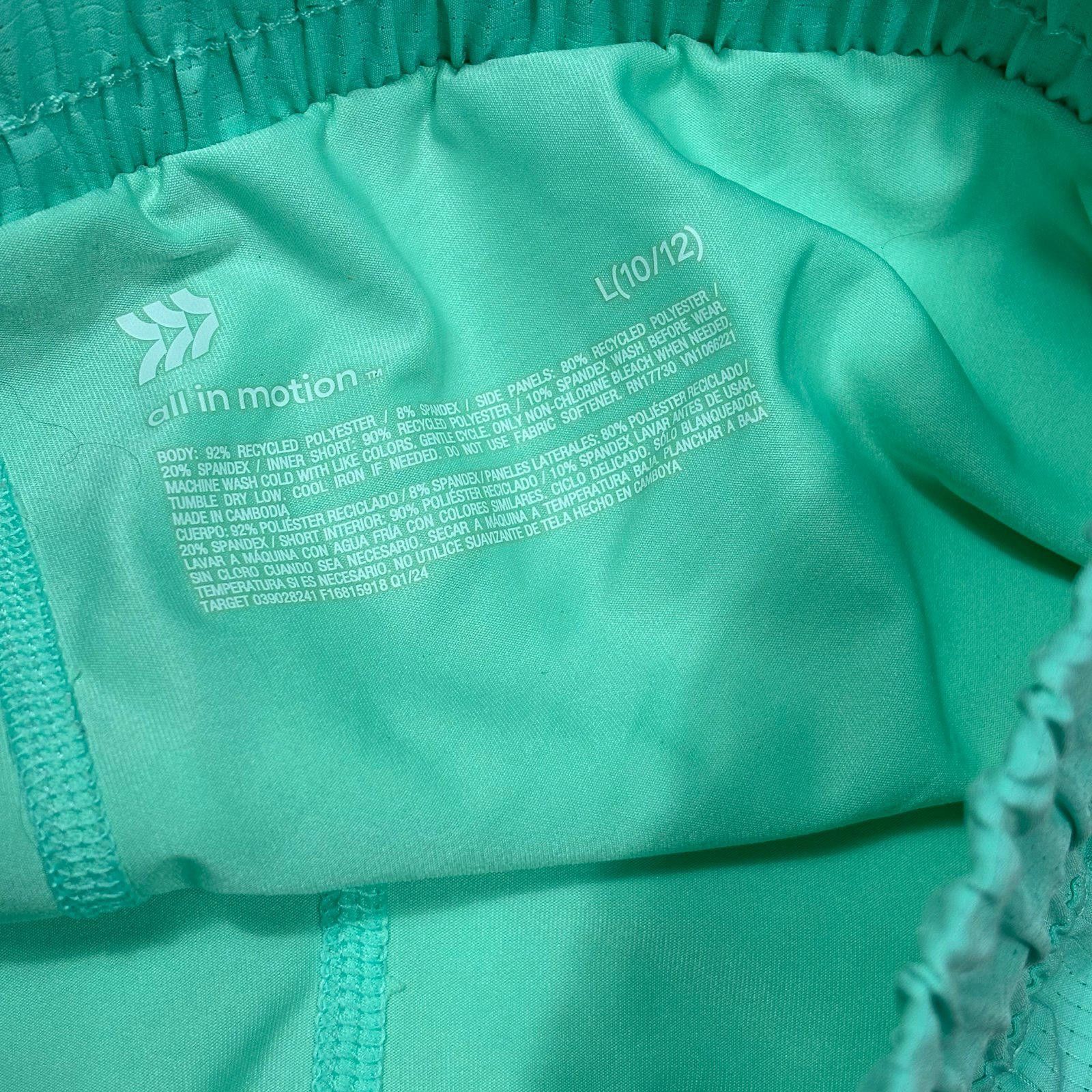 Other All in Motion Girls 10/12 Mint Green Athletic Shorts Size 24" / US 00 / IT 34 - 8 Thumbnail