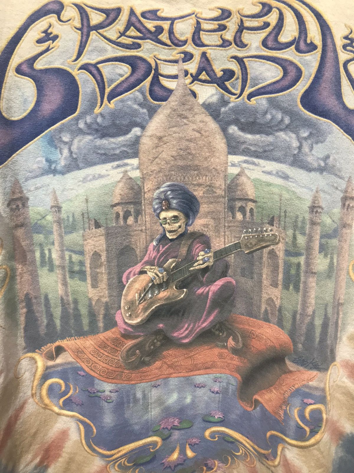 Grateful Dead 2001 liquid blue Grateful Dead snake charmer AOP band Size US L / EU 52-54 / 3 - 3 Thumbnail