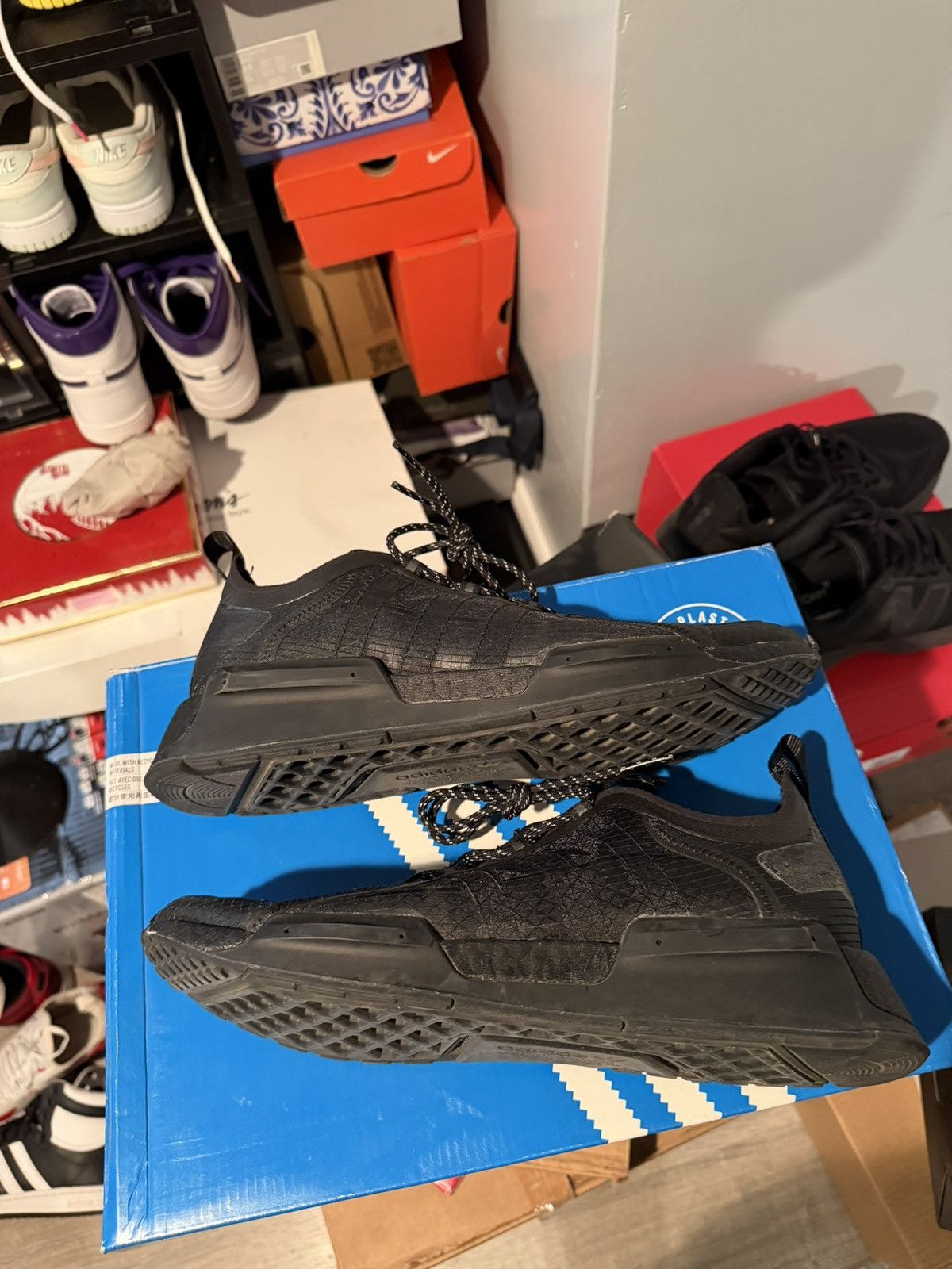 Adidas Adidas NMD V3 'Triple Black' Size US 12 / EU 45 - 2 Thumbnail