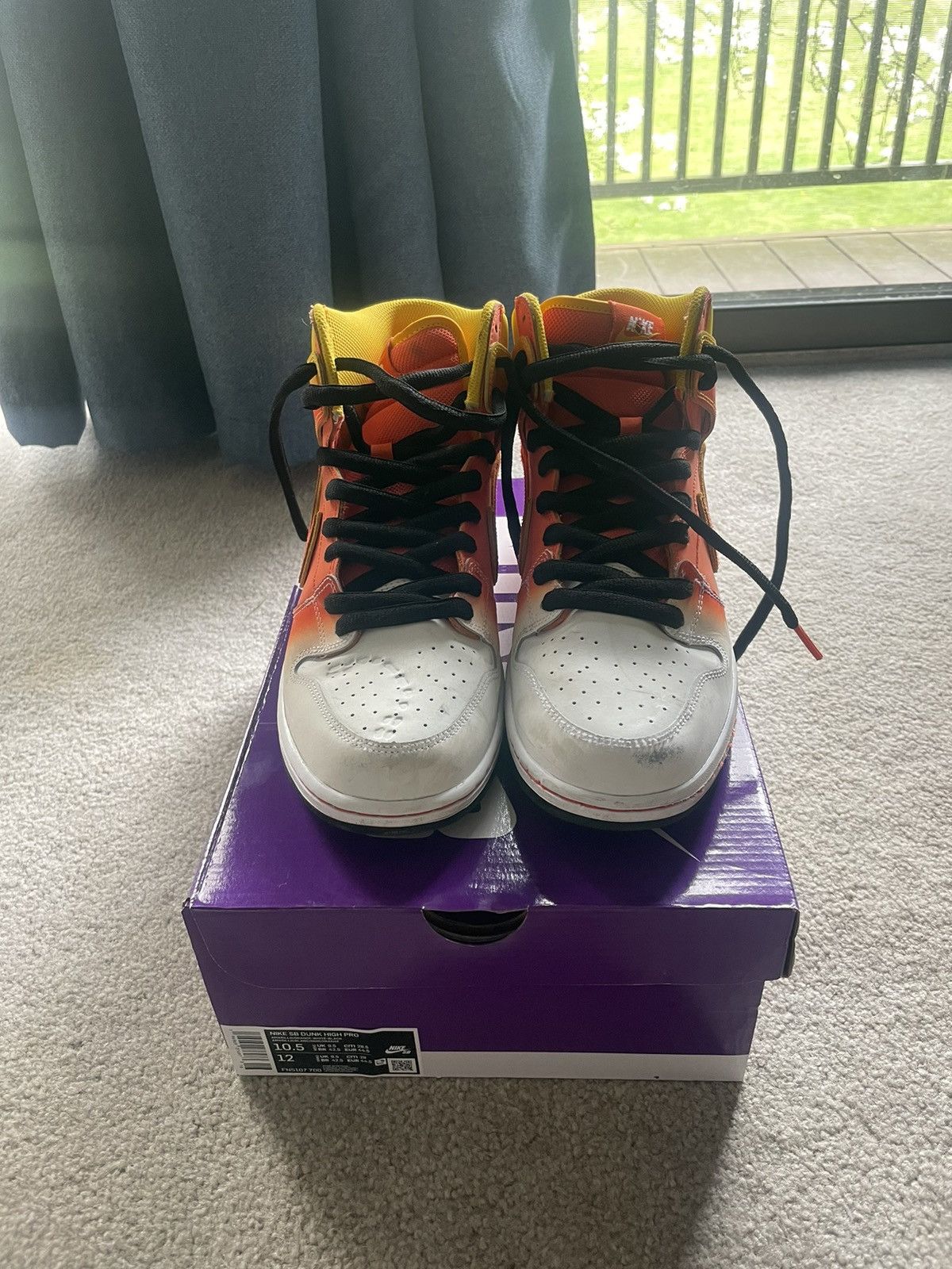 Nike Nike sb dunk high candy corn | Grailed