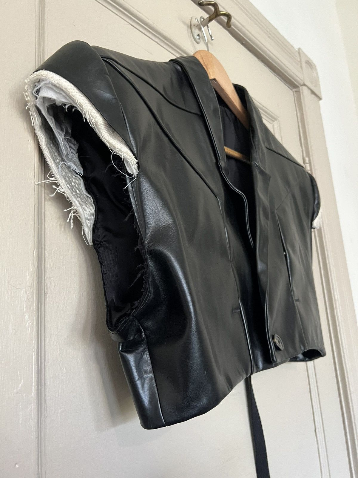 Rick Owens RUNWAY MICRO TATLIN LEATHER BLAZER Size US S / EU 44-46 / 1 - 3 Thumbnail