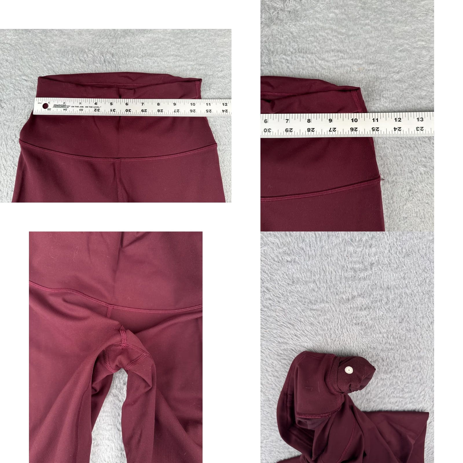 Lululemon VINTAGE Lululemon Leggings Womens 4 Activewear Skinny Yoga 25" Red Athleisure Size 27" / US 4 / IT 40 - 8 Thumbnail