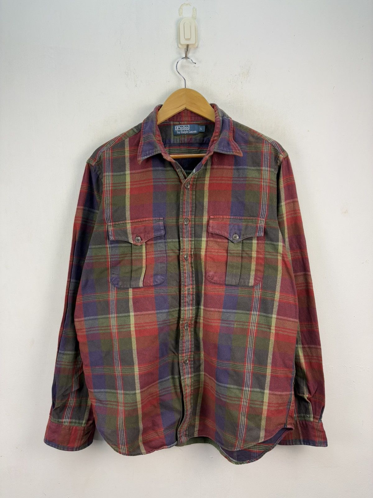 Polo Ralph Lauren Polo Ralph Lauren Flannel Shirt Button Up Long Sleeve Size US L / EU 52-54 / 3 - 1 Thumbnail