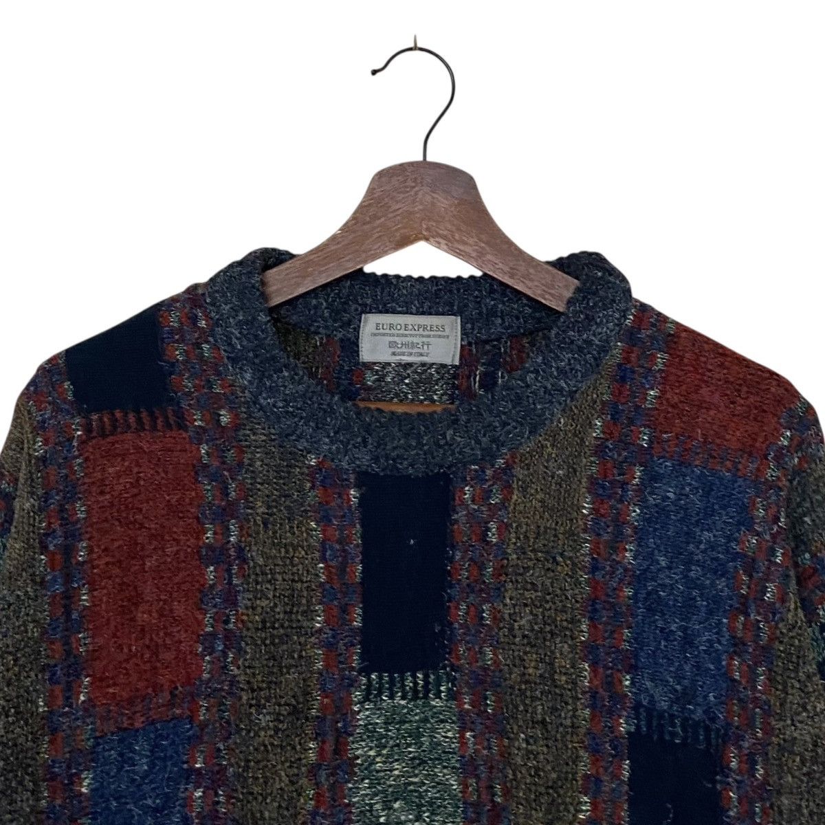 Vintage Vintage Brand Euro Express Patchwork Fleece 1990s Size US L / EU 52-54 / 3 - 7 Thumbnail