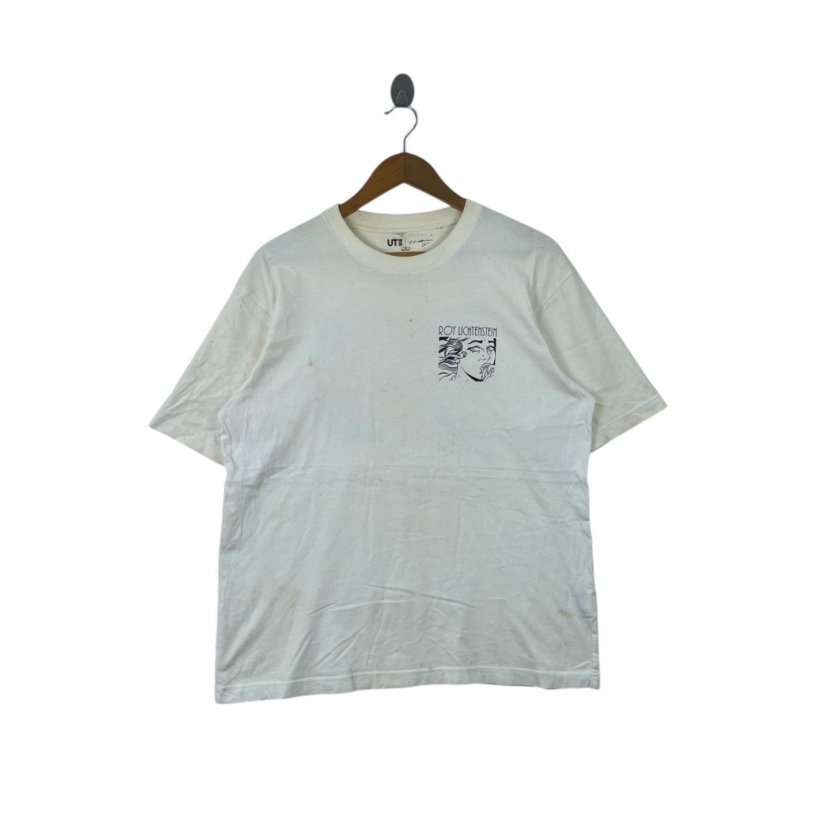 Japanese Brand Uniqlo Japan x Roy Lichtenstein Crying Girl Pop Art Te Shirt Size US M / EU 48-50 / 2 - 3 Thumbnail