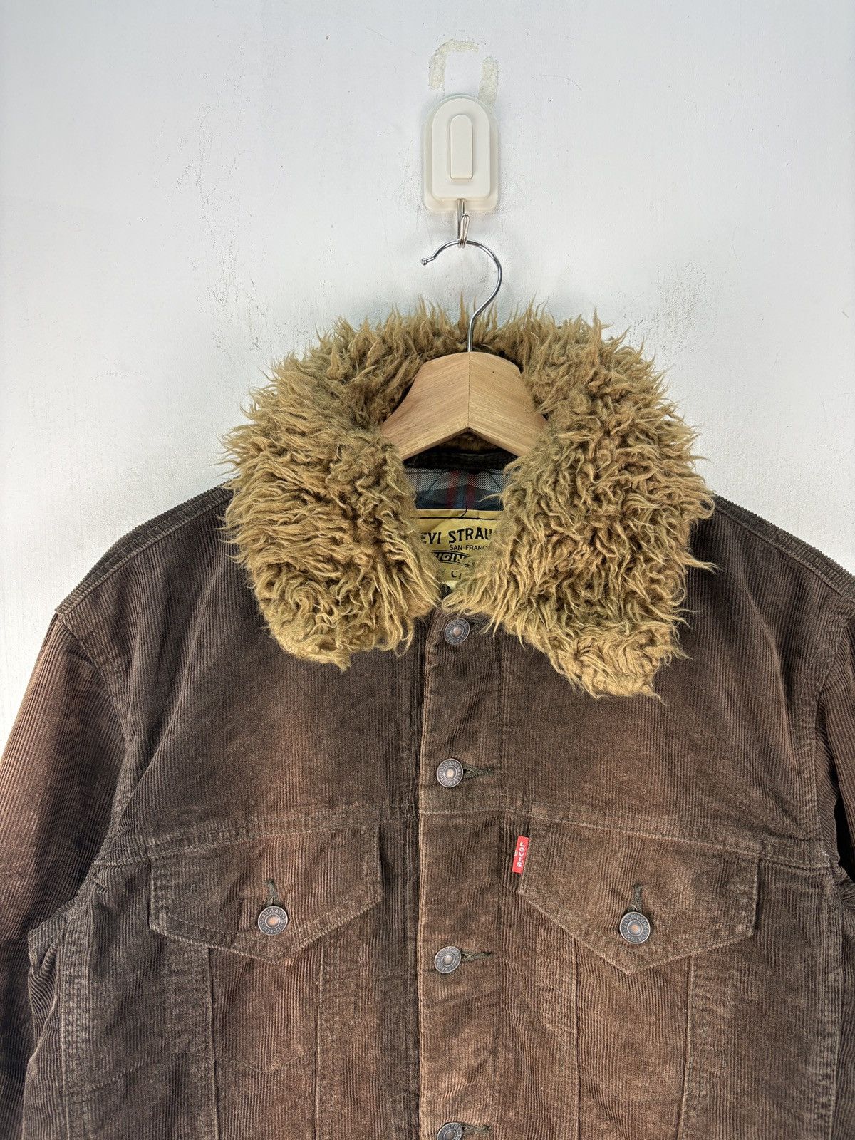 Levi's Levi’s Sample Faded Brown Corduroy Jacket Sherpa Collar Size US L / EU 52-54 / 3 - 3 Thumbnail