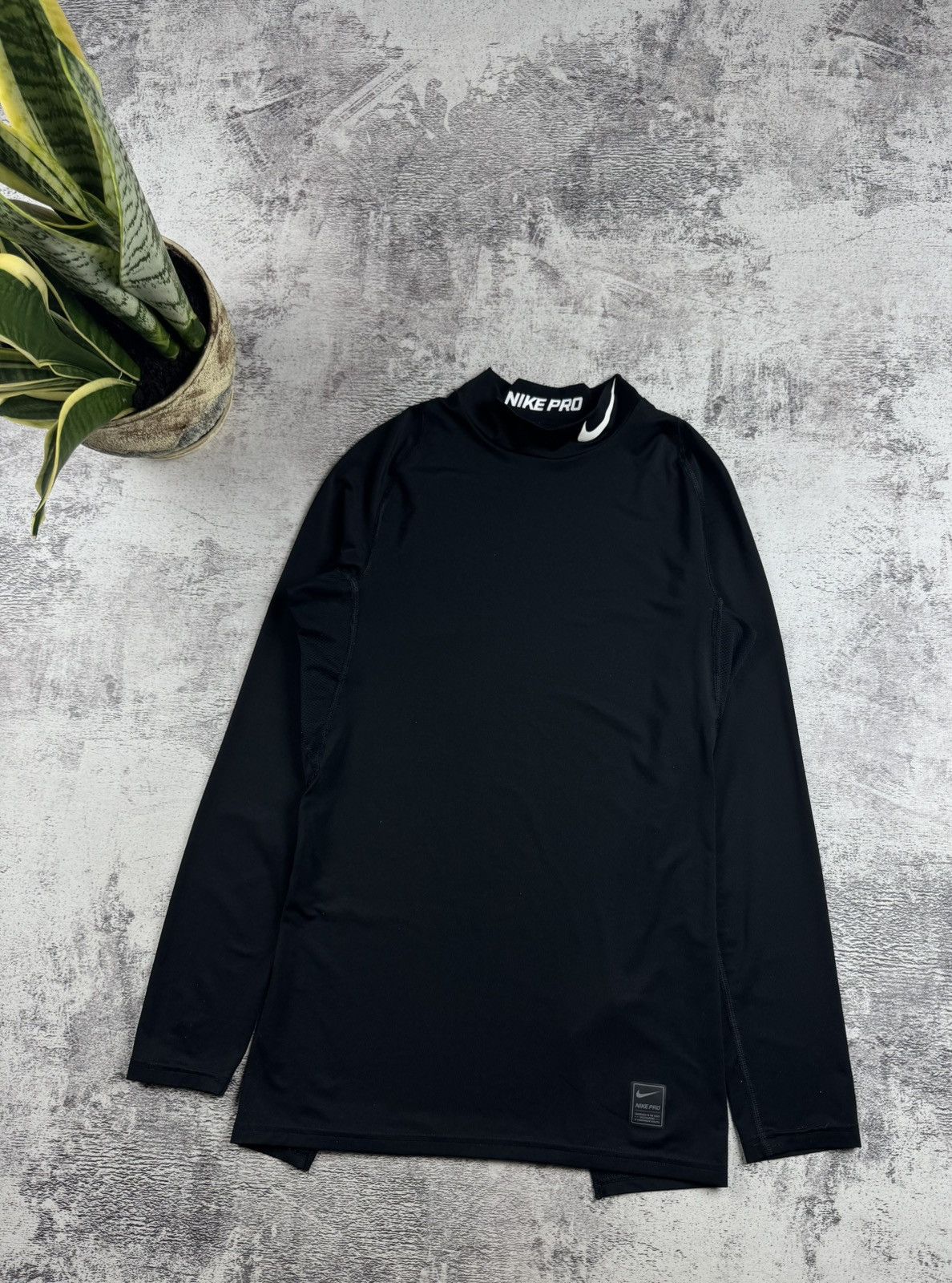 Nike Nike Pro Dri Fit Long Sleeve Athletic Training Shirt Black Termo Men’s S Swoosh Size US S / EU 44-46 / 1 - 3 Thumbnail