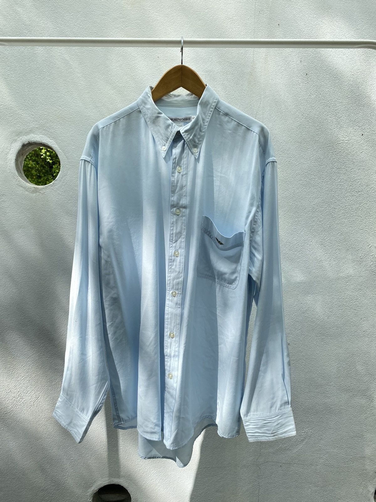 Emporio Armani Emporio Armani Light Blue Long-Sleeve Shirt Size US XS / EU 42 / 0 - 10 Thumbnail