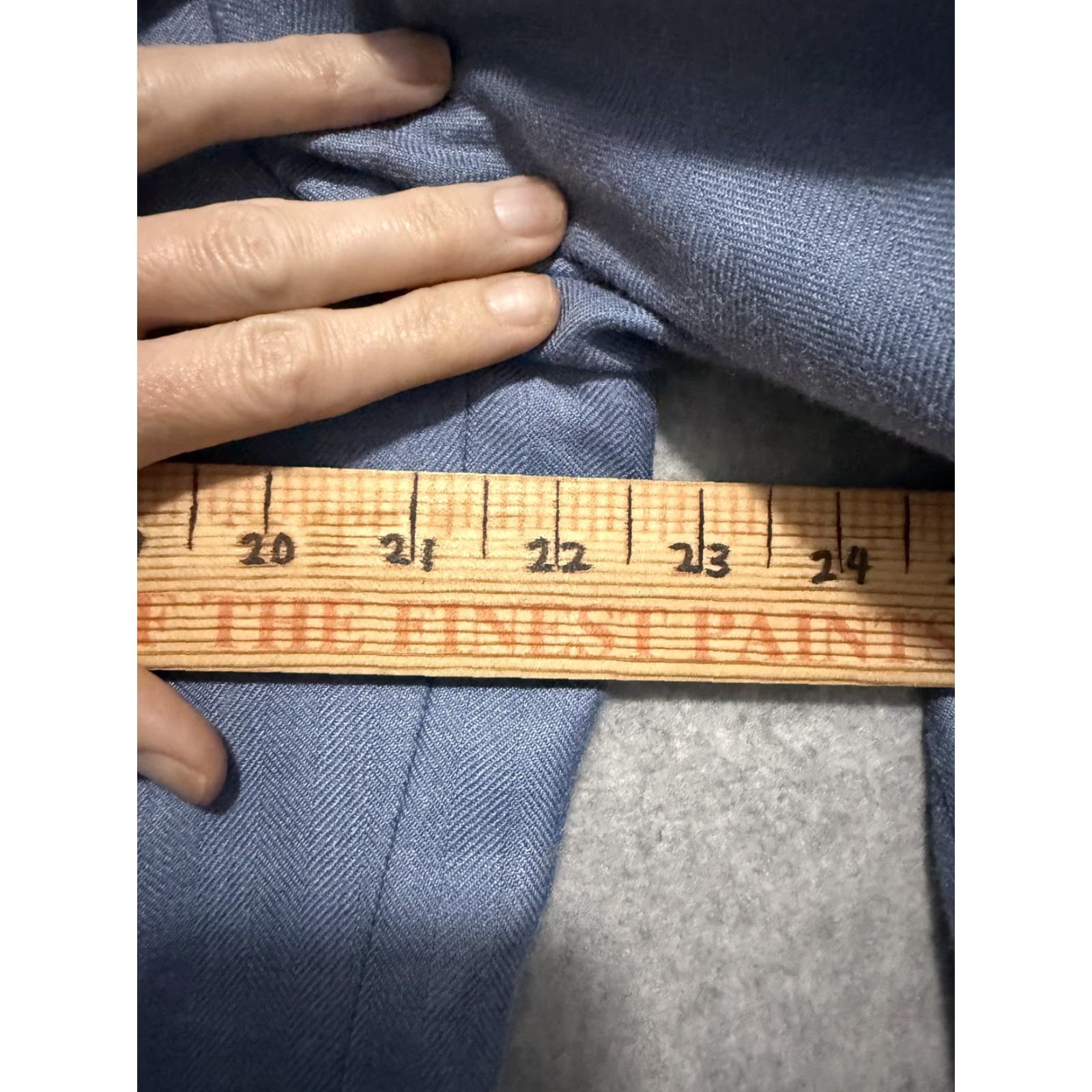 Vintage John Weitz Blazer Sport Coat Mens 42R Blue Silk Wool Herringbone Made Poland Size 42R - 5 Thumbnail