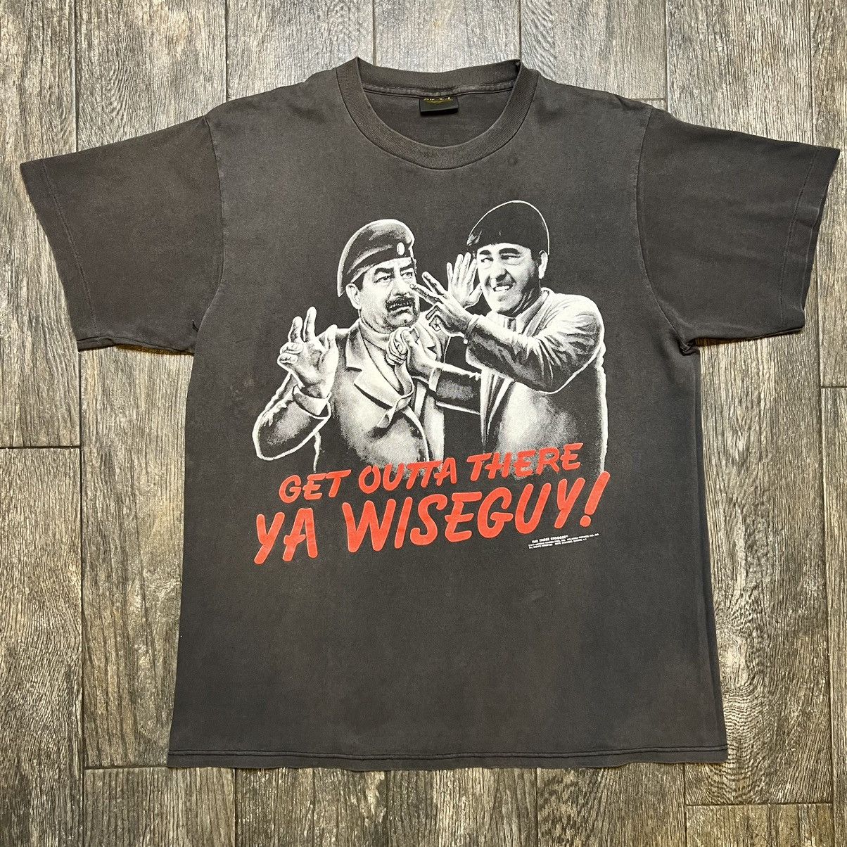 Vintage Vintage 1991 saddam hussein the three stooges t shirt Size US L / EU 52-54 / 3 - 2 Thumbnail