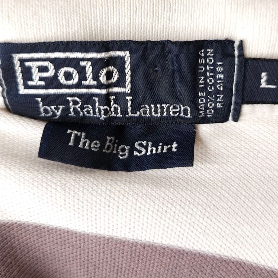 Polo Ralph Lauren VINTAGE Polo Ralph Lauren Polo Shirt Mens Size Large The Big Shirt Made In USA Shirt Size US L / EU 52-54 / 3 - 6 Thumbnail