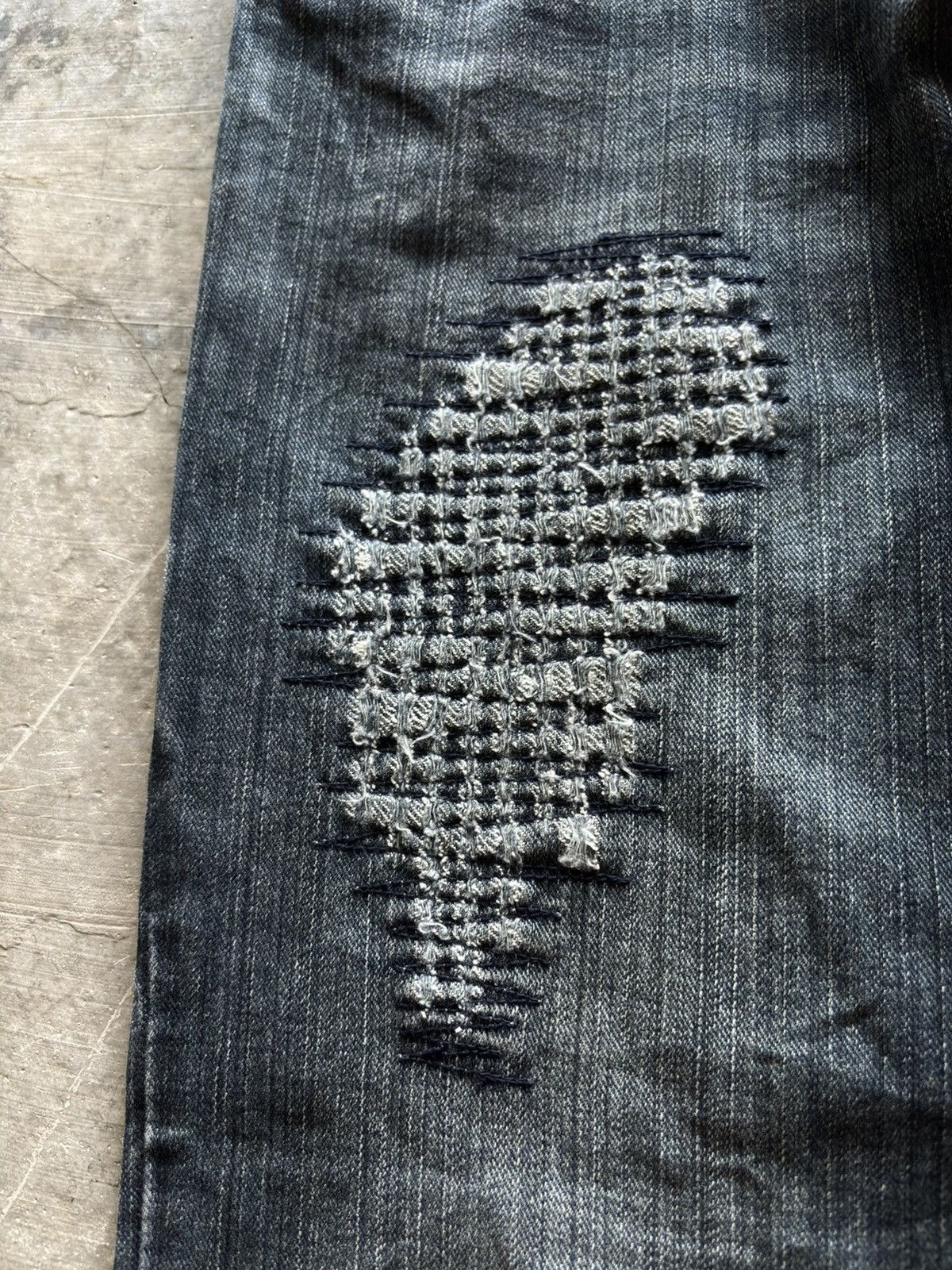 If Six Was Nine CUSTOM CULTURE distressed flare sashiko boro kapital style Size US 30 / EU 46 - 15 Thumbnail