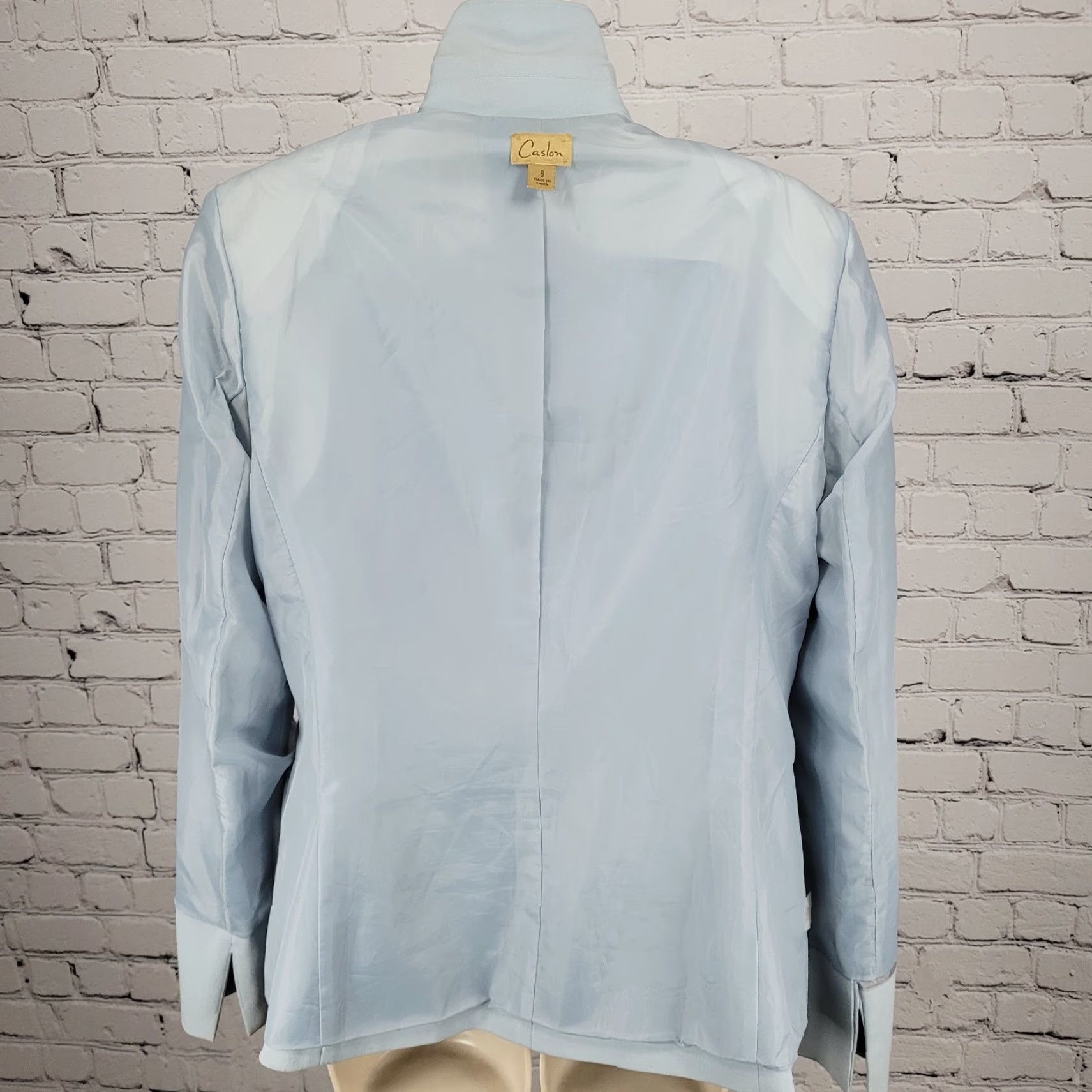 Vintage Caslon Blazer 8 Blue 3 Button Notch Inner Pocket Lined Stretch Jacket Size M / US 6-8 / IT 42-44 - 5 Thumbnail