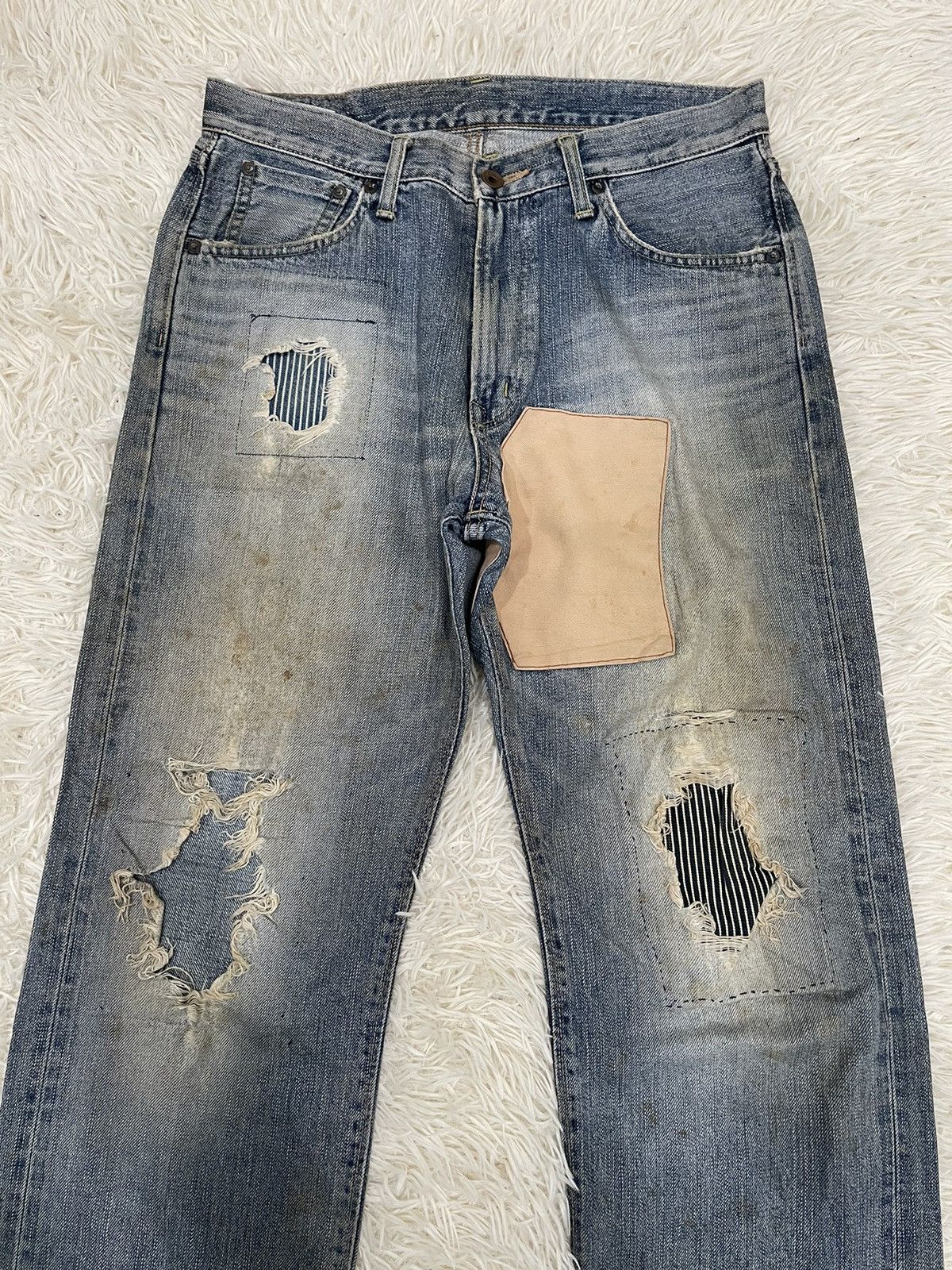 Edwin Final Drop‼️Distressed Vintage Edwin 505 Selvedge Denim Size US 32 / EU 48 - 7 Thumbnail