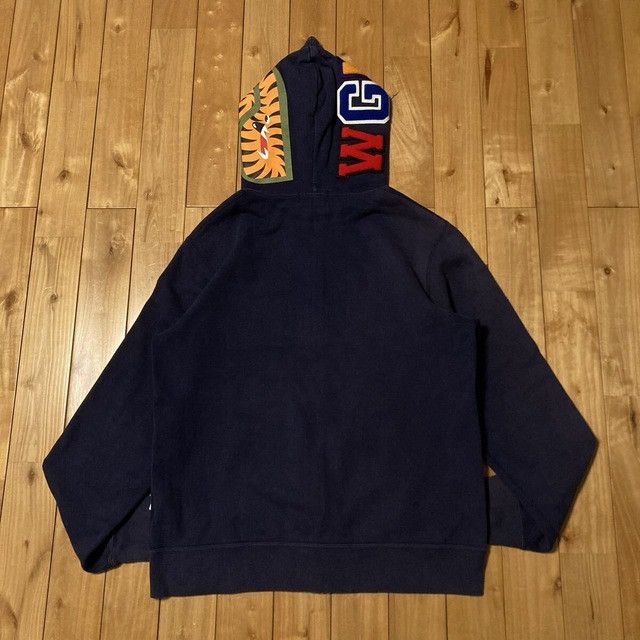 Bape BAPE WGM Shark Full Zip Hoodie Navy a bathing ape Size US XL / EU 56 / 4 - 2 Thumbnail