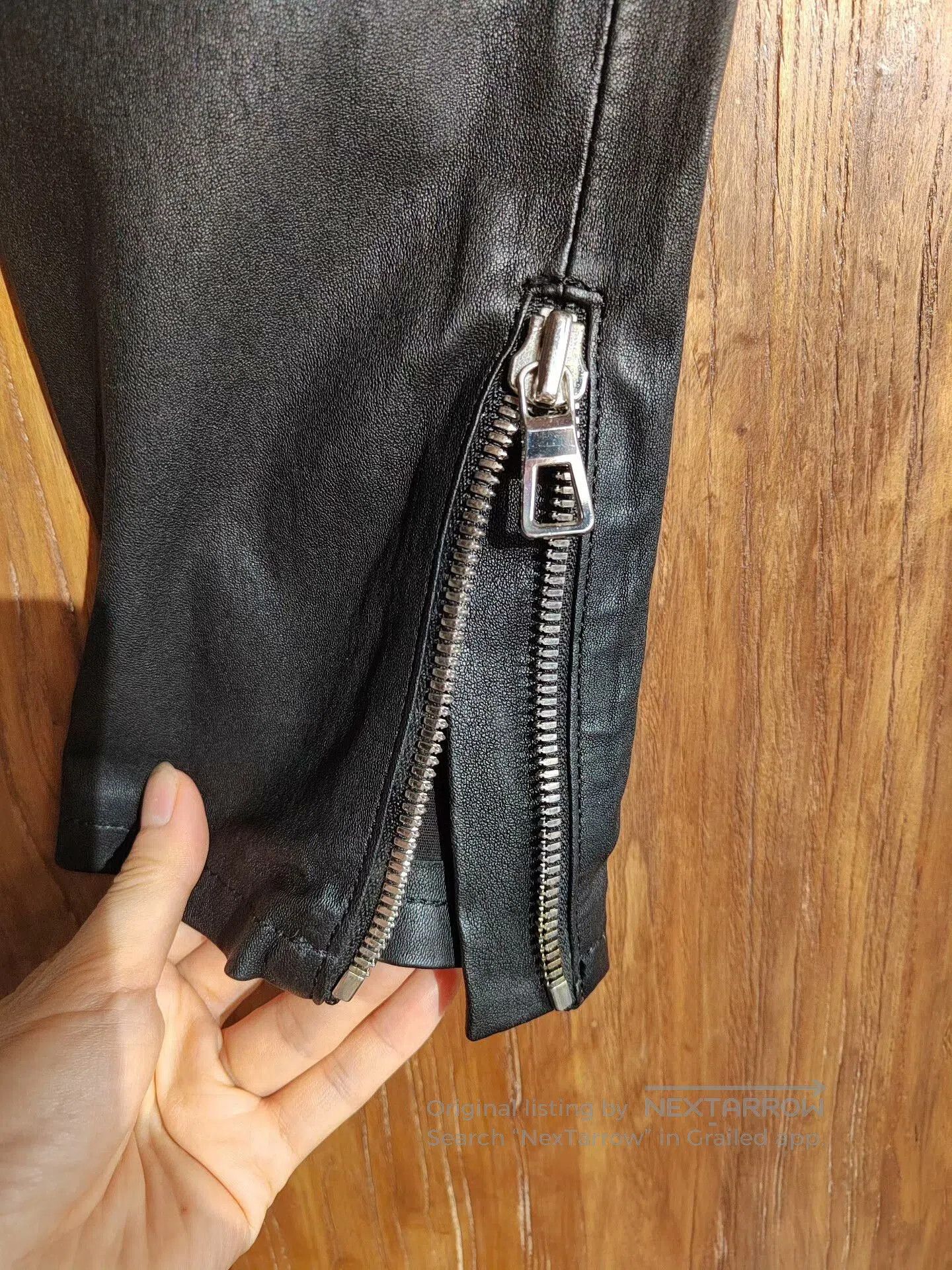 Balmain Balmain Black Leather Pants. Size 22" - 5 Thumbnail