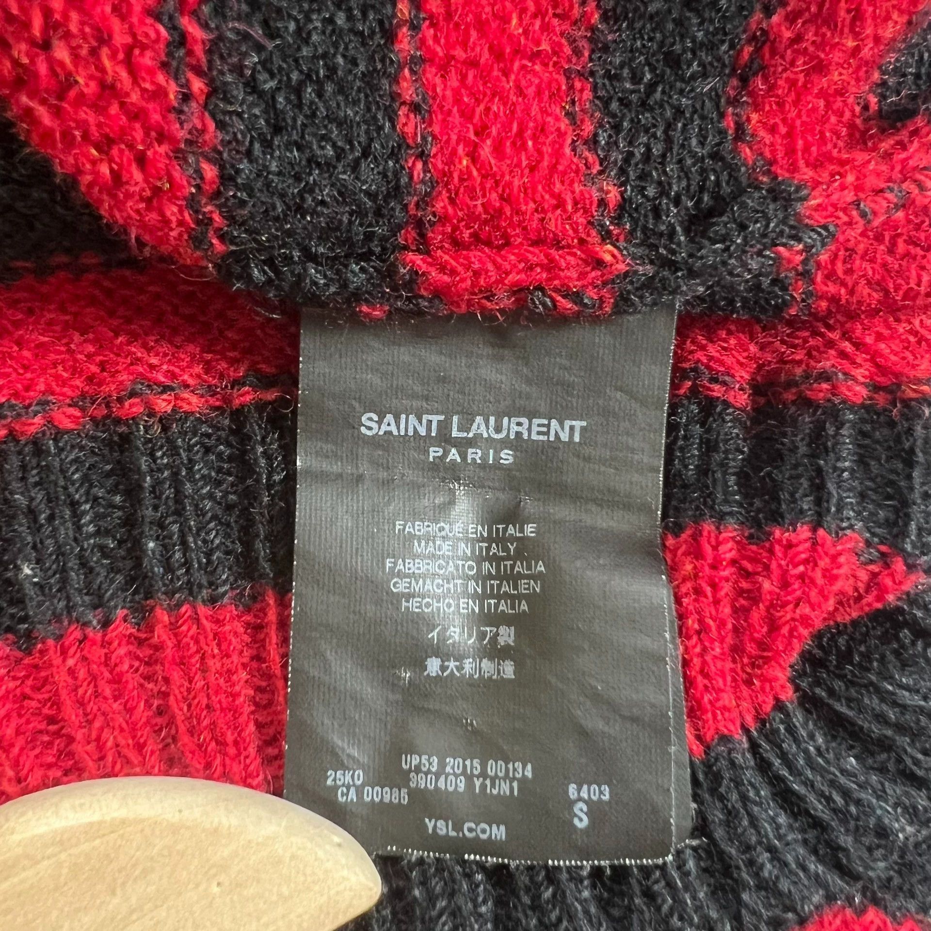 Saint Laurent Paris Saint Laurent Paris Saint Laurent Paris Black and red stri Size US S / EU 44-46 / 1 - 4 Thumbnail