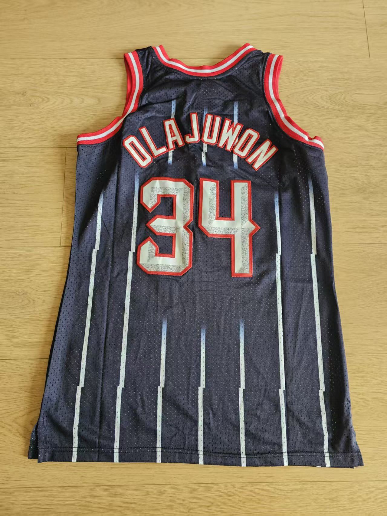 NBA Houston Rockets #34 Hakeem Olajuwon Jersey Size US XL / EU 56 / 4 - 2 Thumbnail
