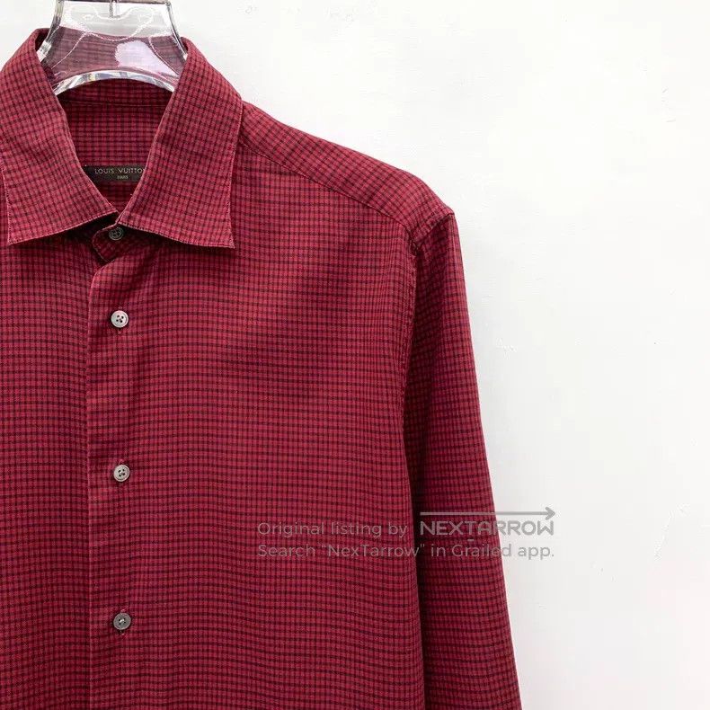 Louis Vuitton Louis Vuitton Red plaid cotton lapel single-breasted long- Size US XS / EU 42 / 0 - 3 Thumbnail