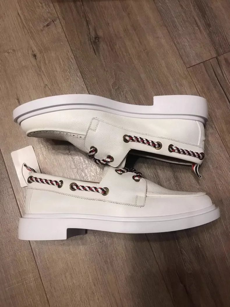 Thom Browne Thom Browne White full leather boat shoes Size US 7 / EU 40 - 8 Thumbnail