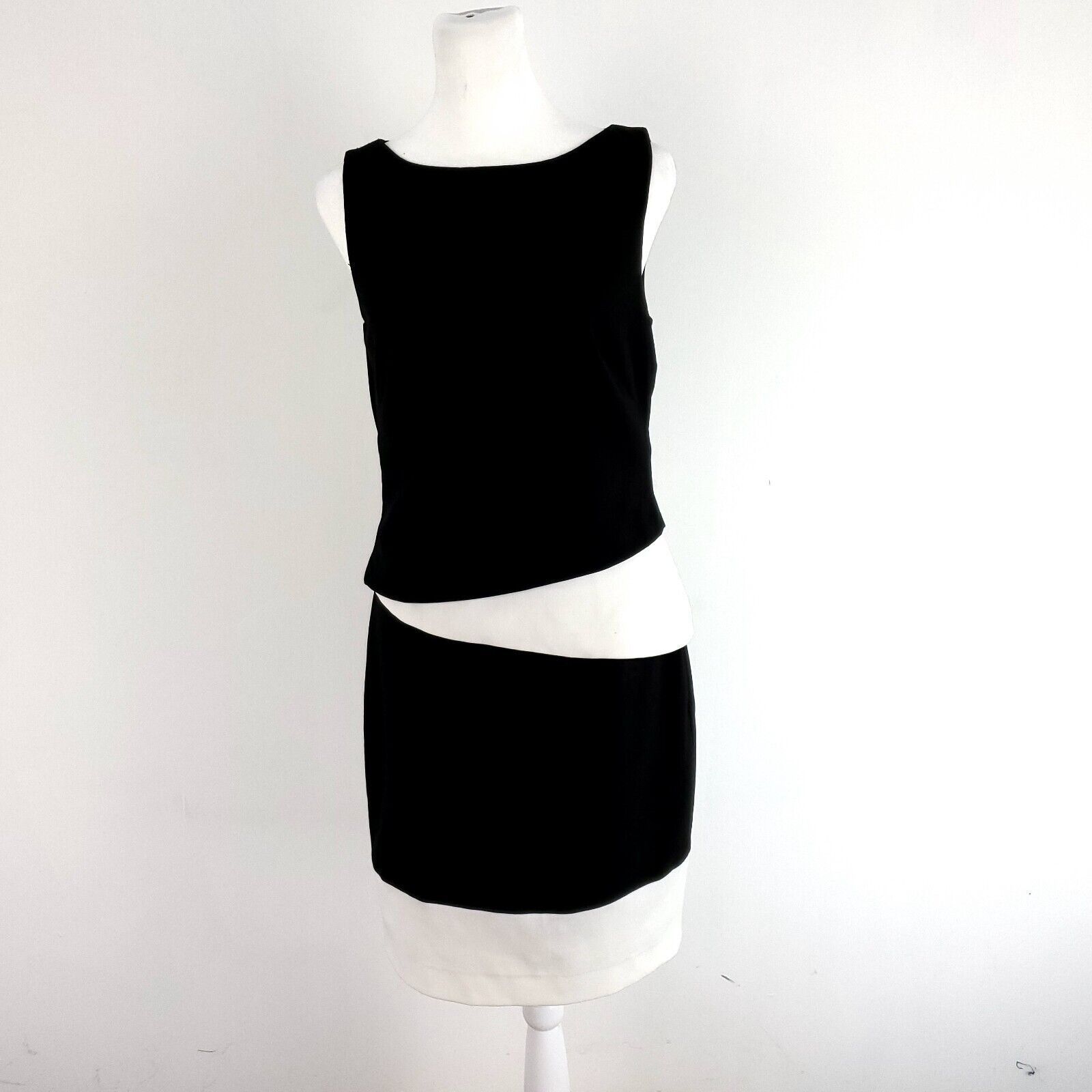 Lauren Ralph Lauren Lauren Ralph Lauren Size 4 Black White Sheath Dress Polyeste Size S / US 4 / IT 40 - 2 Thumbnail