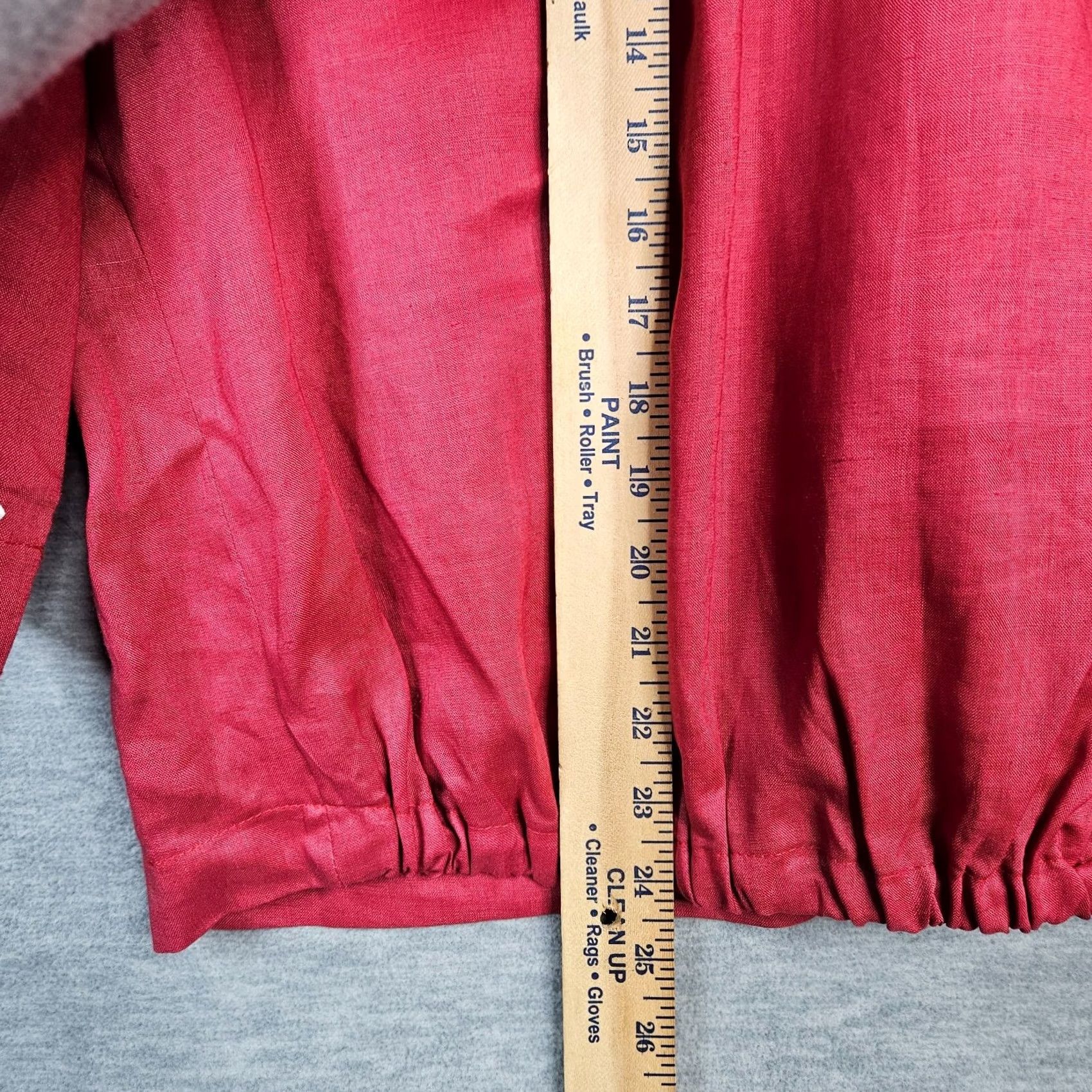 Vintage VINTAGE Criselda Lontok Women’s Embroidered Button-Up Liene Shirt Sz 16 Red Size XXL / US 16-18 / IT 52-54 - 7 Thumbnail