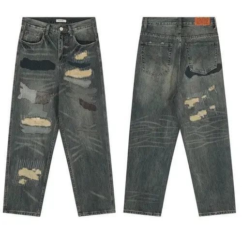 American Edition Patchwork Baggy Jeans Size US 34 / EU 50 - 3 Thumbnail