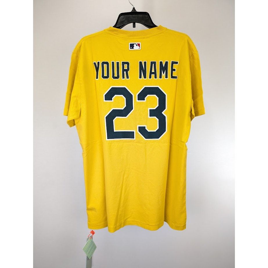 Off-White o1rshd1 MLB- Oakland Athletics Short Sleeve T-Shirt Yellow Size US XL / EU 56 / 4 - 14 Thumbnail