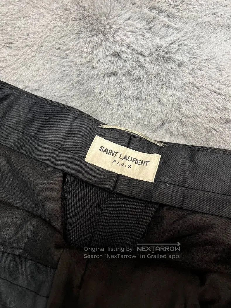 Saint Laurent Paris Saint Laurent Wool Satin Trim Smoking Pants. Size US 36 / EU 52 - 3 Thumbnail