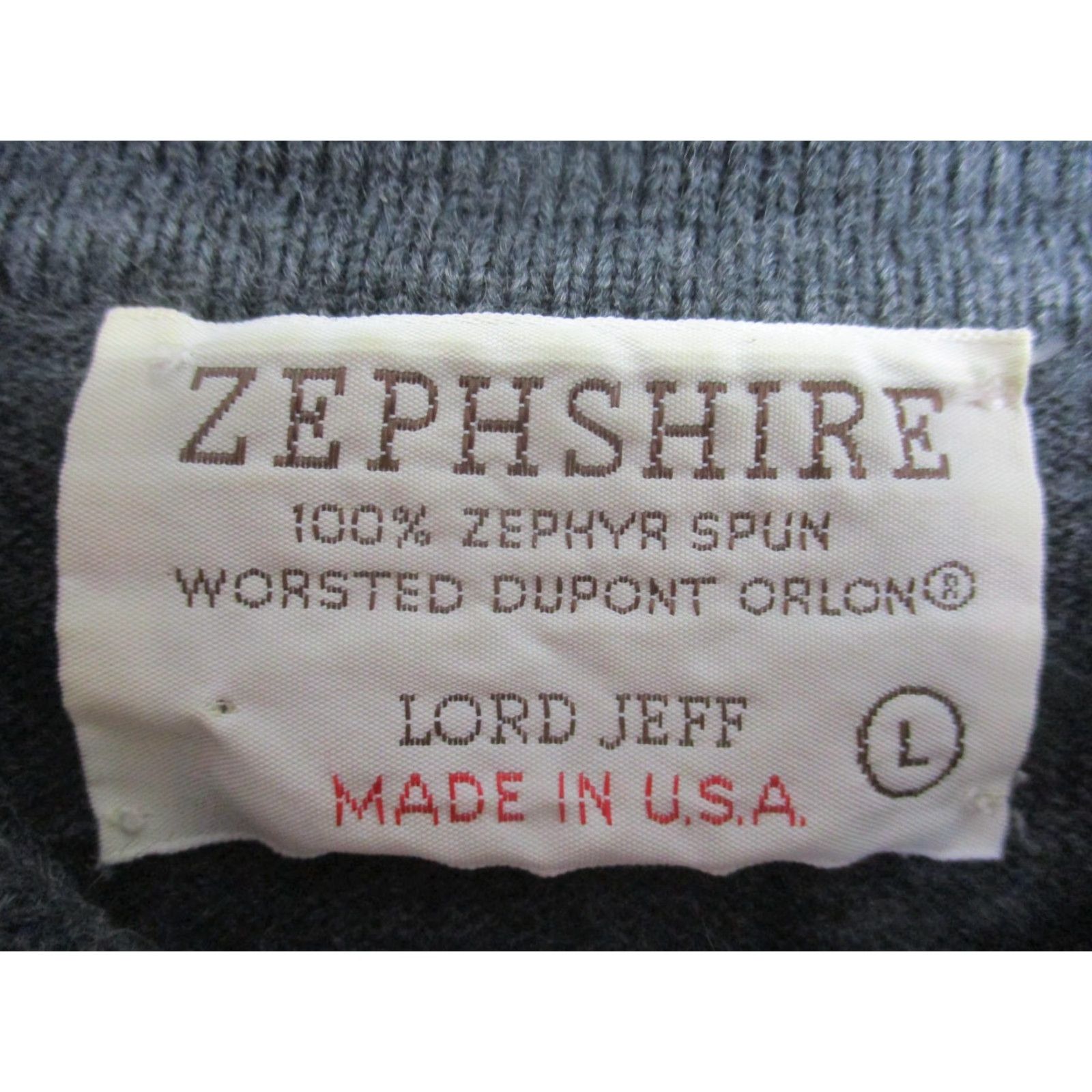Vintage VINTAGE Lord Jeff Sweater Mens Large Gray Stripe Collared Knit Pullover Size US L / EU 52-54 / 3 - 3 Thumbnail