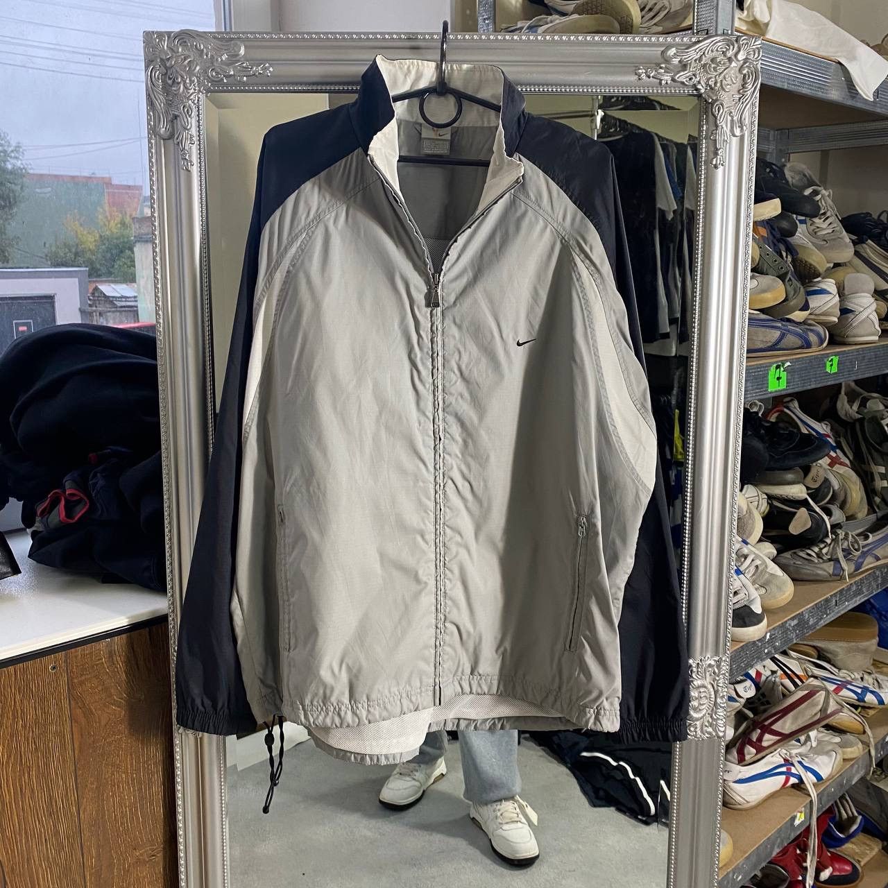 Nike Vintage Nike Track Jacket Striped Mini Swoosh 00s Y2K Size US L / EU 52-54 / 3 - 1 Thumbnail