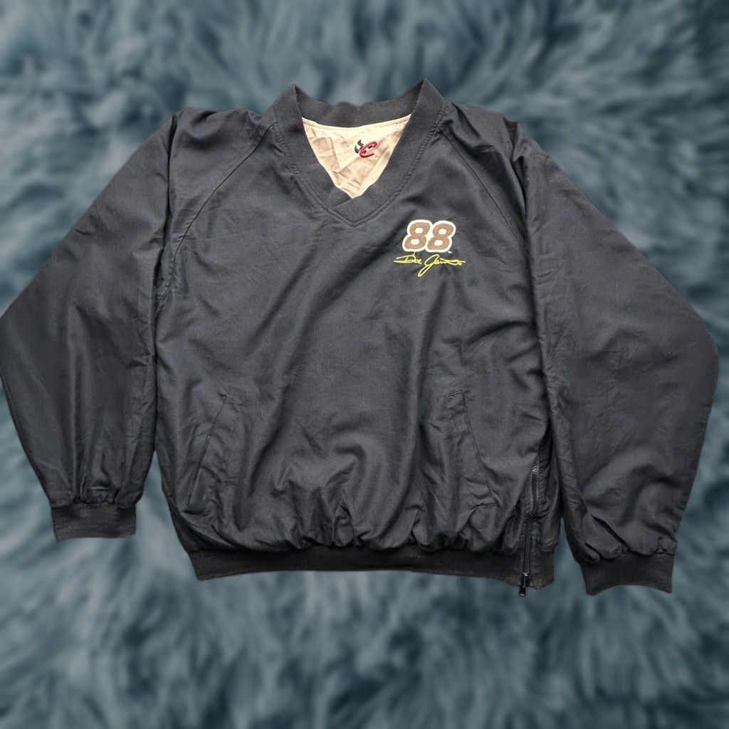 NASCAR VINTAGE Dale Jarrett #88 UPS Reversible Pullover Mens XL Windbreaker Sweatshirt/Logo Windbreaker Black Brown NS Size US XL / EU 56 / 4 - 1 Thumbnail