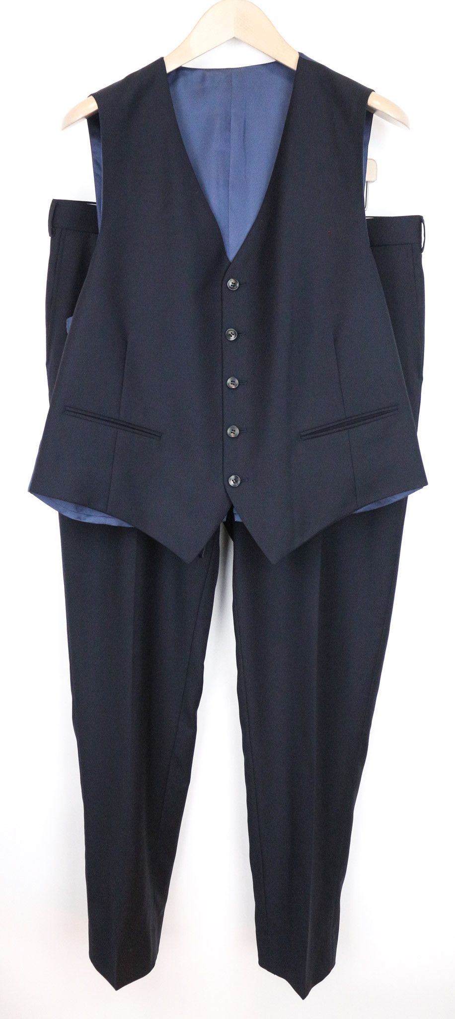Suitsupply FERRARA UK44S Navy Blue Wool 2 Piece Suit 75377 Size 44S - 1 Thumbnail